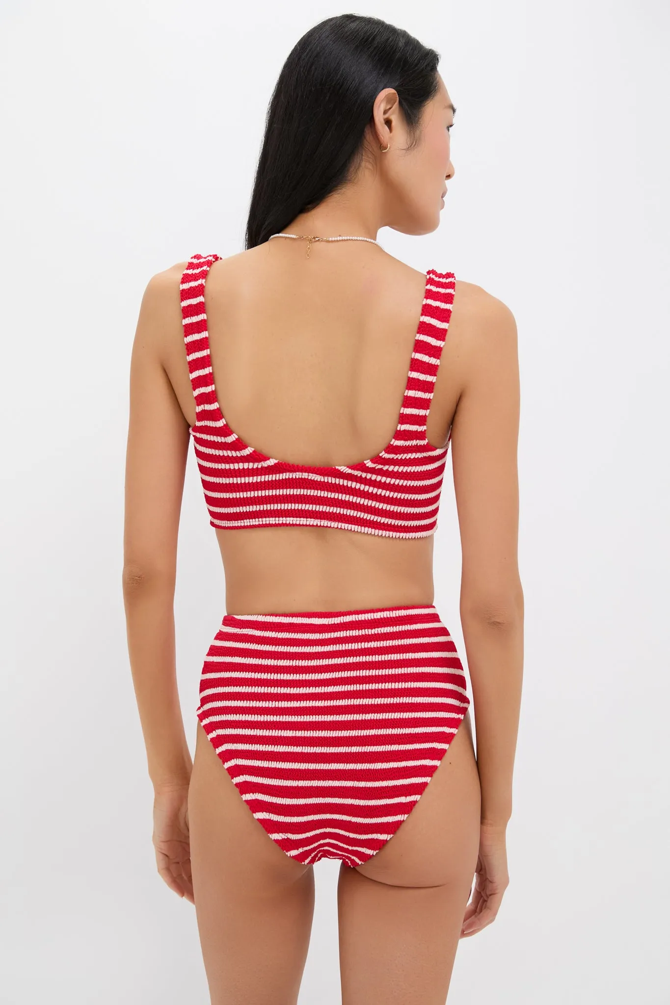 Red and White Striped Nadine Bikini sold by Tuckernuck product image thumbnail 4