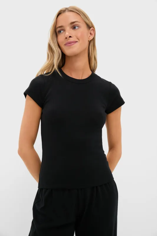 Black Nando Slim Fit Tee made by Leset