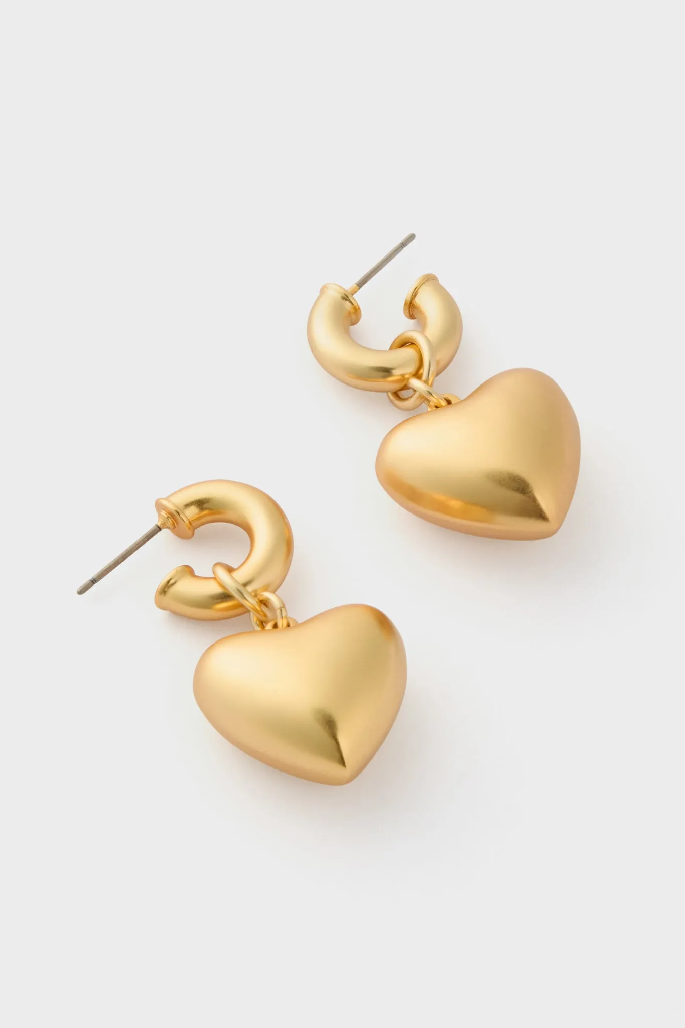 Gold Puffy Heart Earrings sold by Tuckernuck product image thumbnail 4