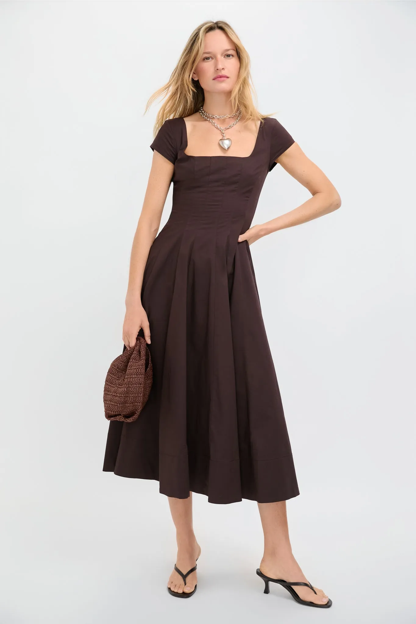 Silver Puffy Heart Necklace sold by Tuckernuck product image thumbnail 3