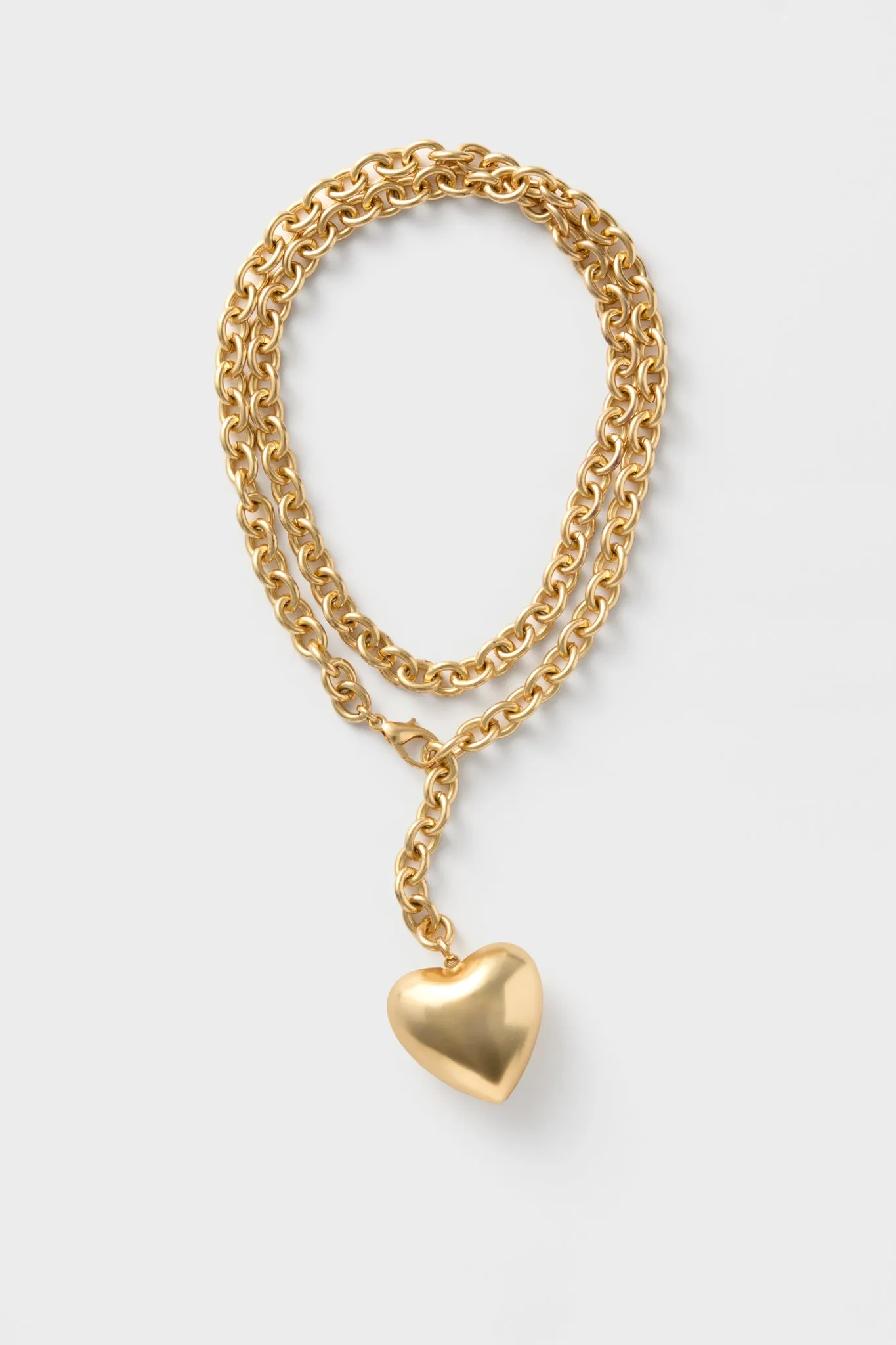 Gold Puffy Heart Necklace sold by Tuckernuck