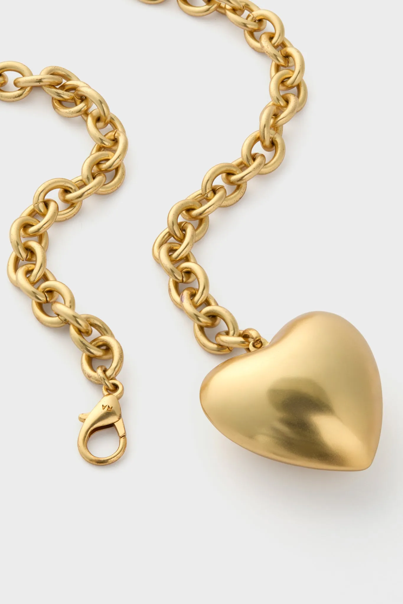 Gold Puffy Heart Necklace sold by Tuckernuck product image thumbnail 5