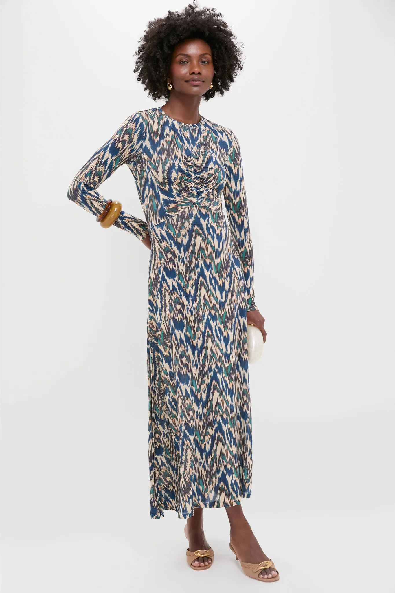 Riverslate Naia Long Sleeve Ruched Midi Dress sold by Tuckernuck product image thumbnail 2