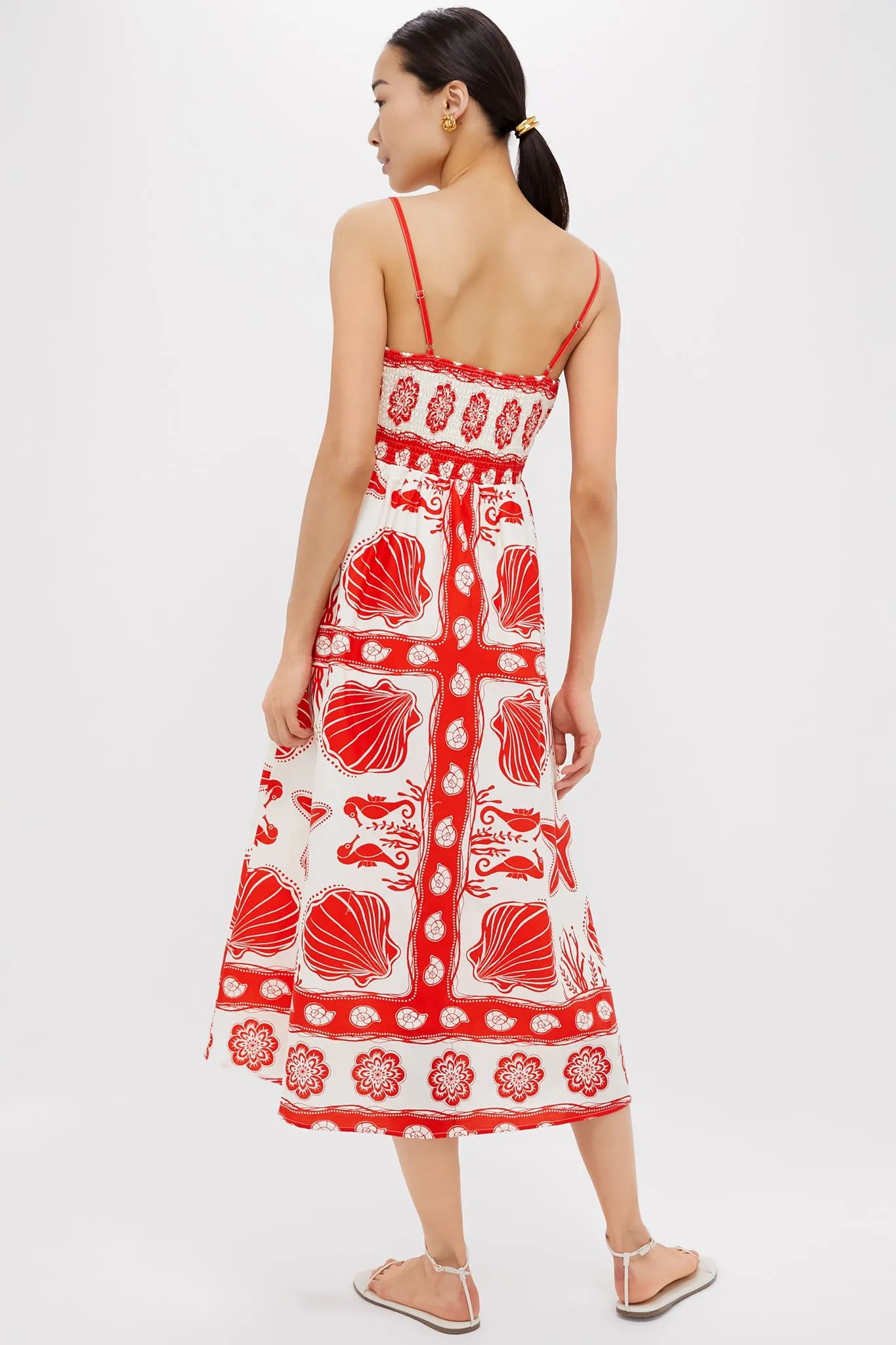 Red Multi Shell Midi Dress sold by Tuckernuck product image thumbnail 4