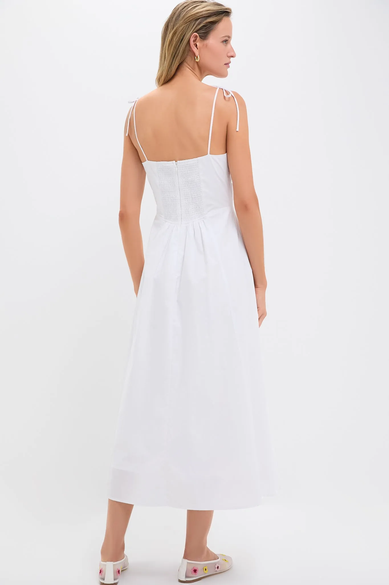 White Tie Front Midi Dress sold by Tuckernuck product image thumbnail 4