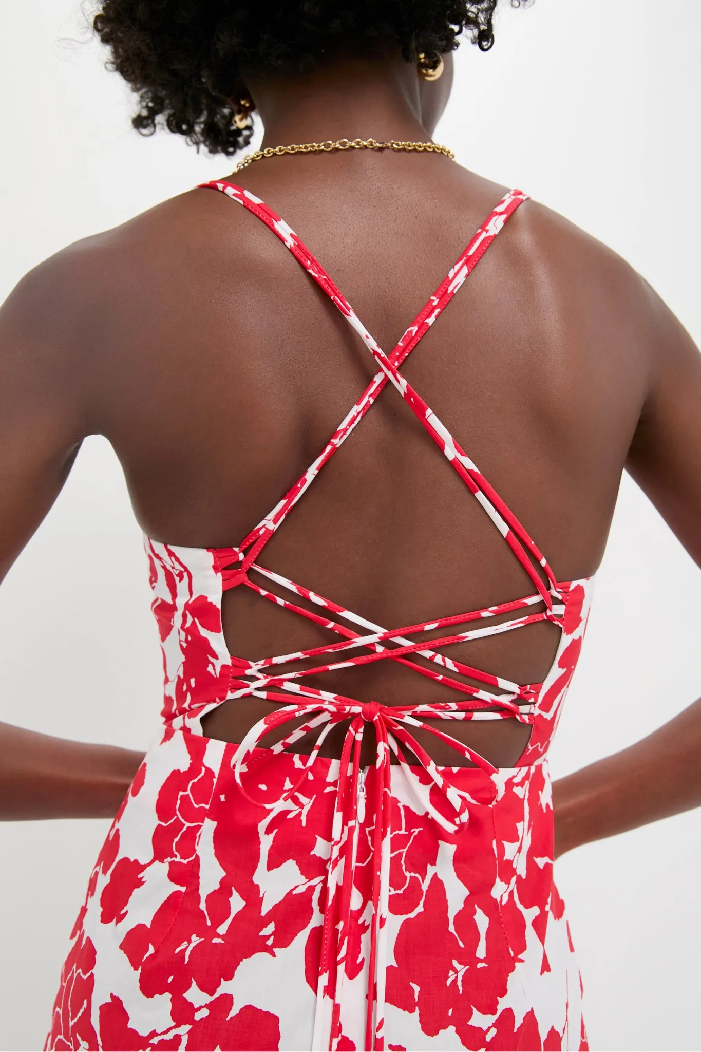 Red Floral Robbie Mini Dress sold by Tuckernuck product image thumbnail 2