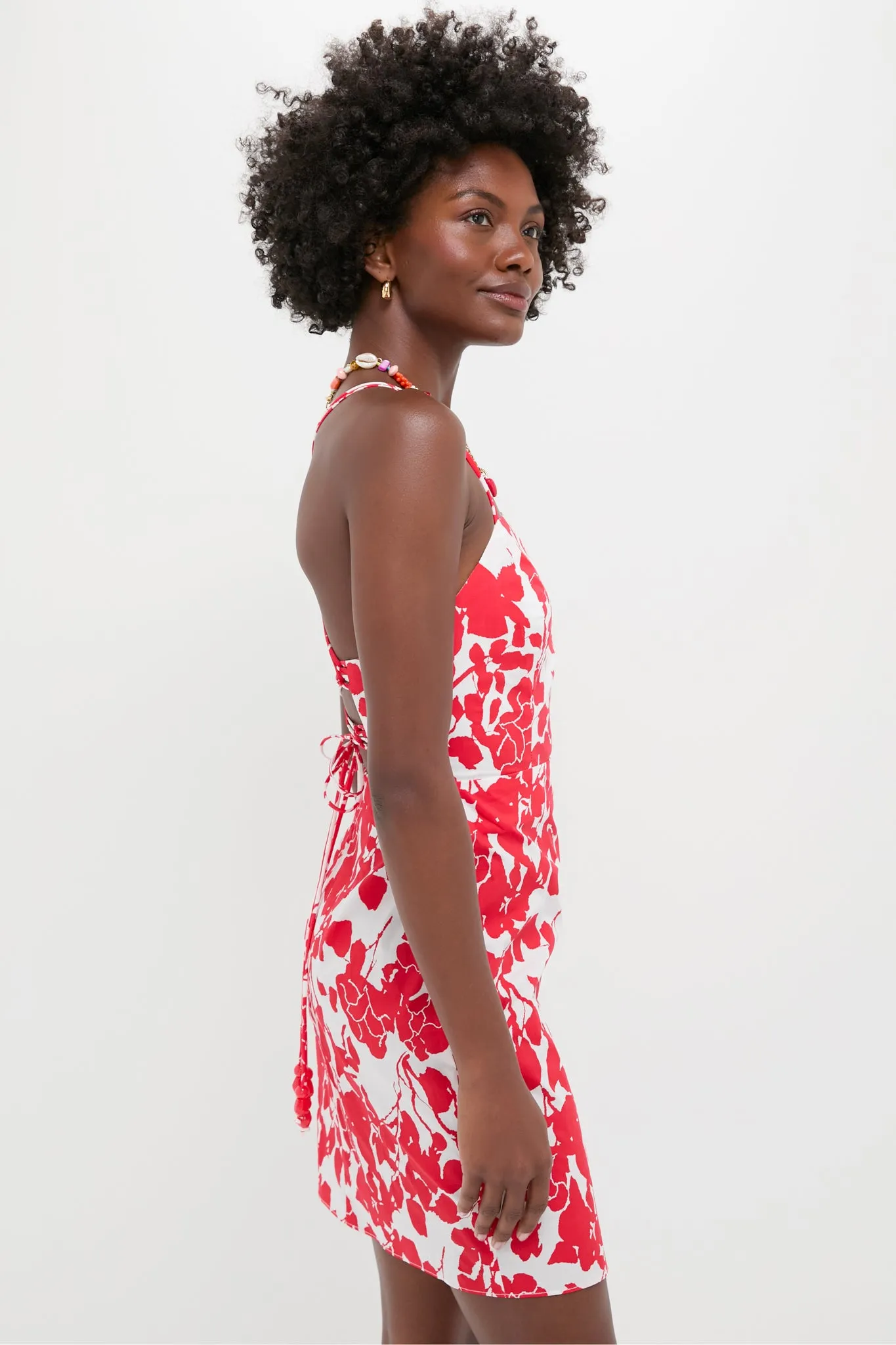 Red Floral Robbie Mini Dress sold by Tuckernuck product image thumbnail 3