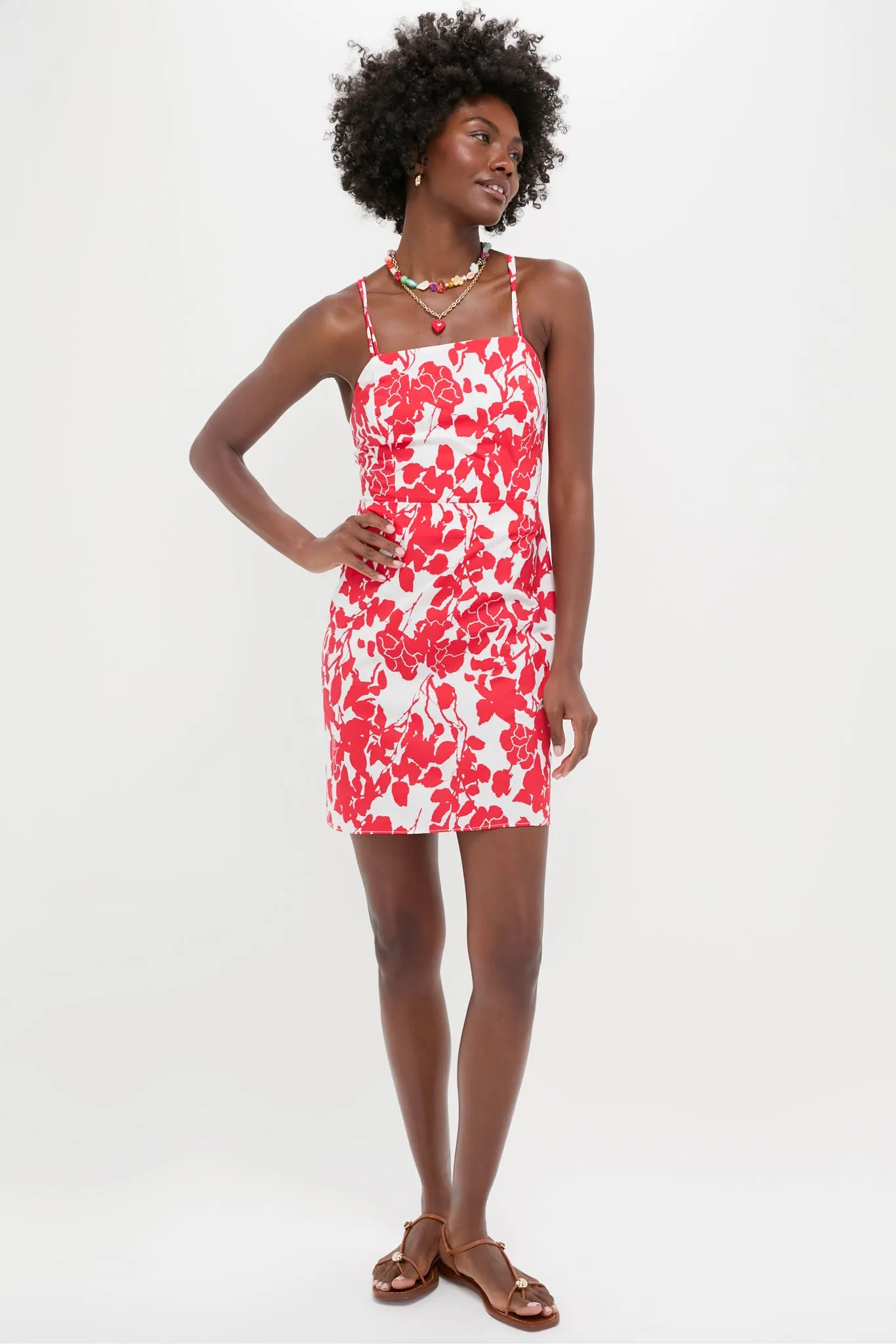 Red Floral Robbie Mini Dress sold by Tuckernuck product image thumbnail 5