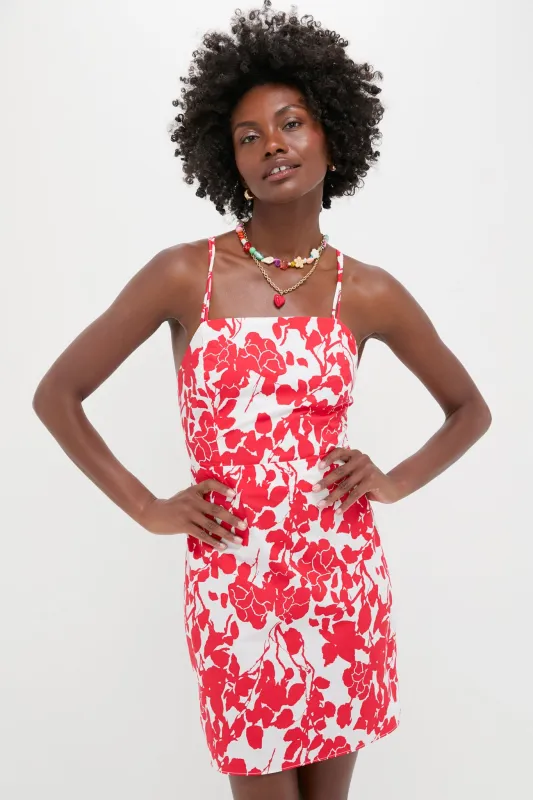 Red Floral Robbie Mini Dress sold by Tuckernuck