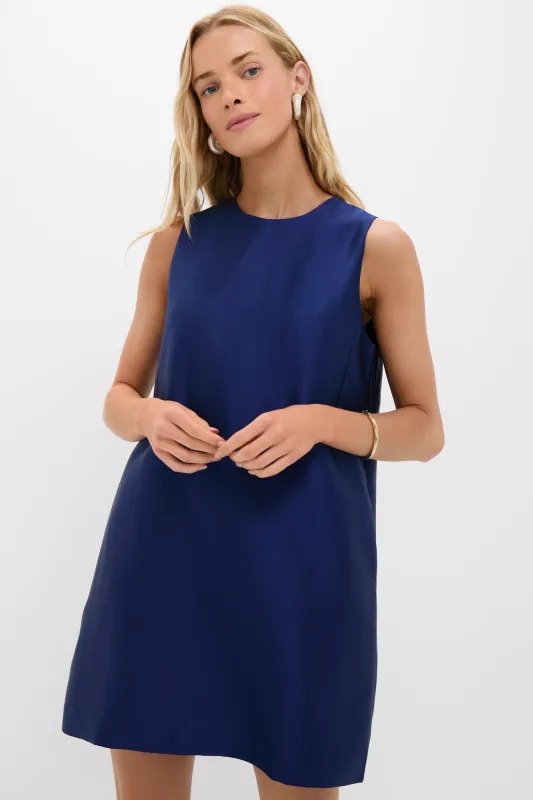 Navy Dupioni Marlowe Dress sold by Tuckernuck