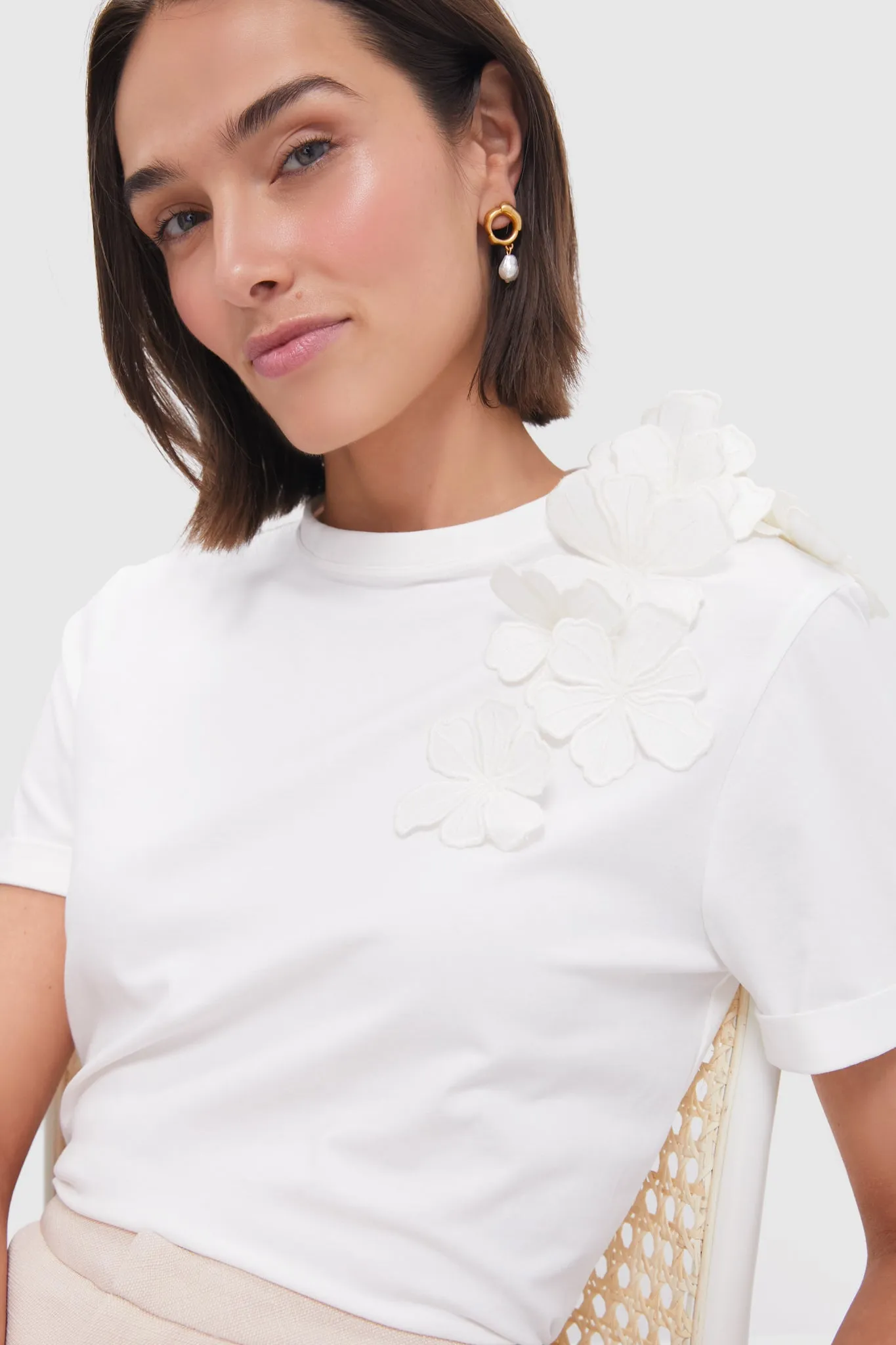 Off White Muchas Cantos Embellished T-Shirt sold by Tuckernuck product image thumbnail 2