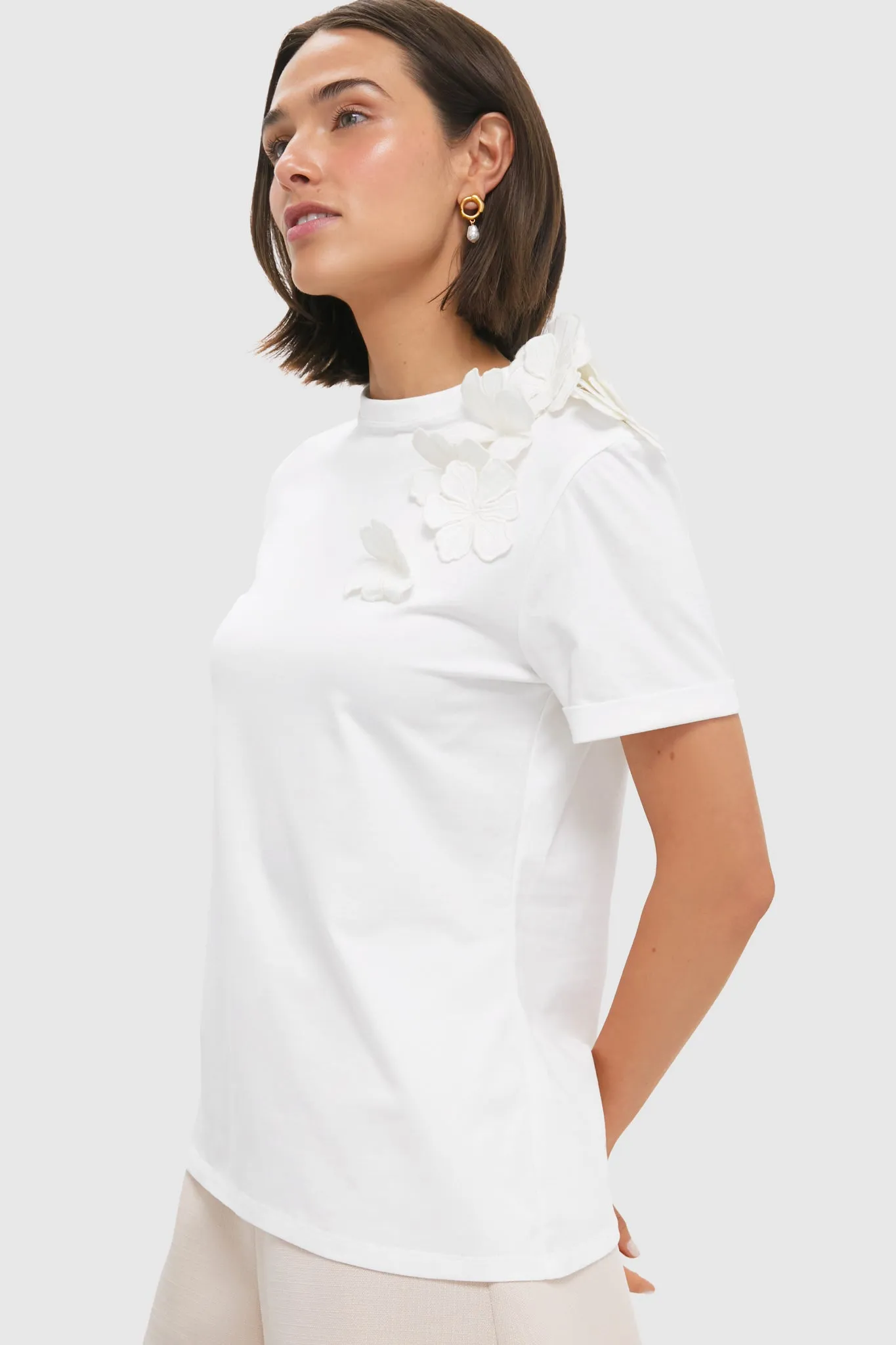 Off White Muchas Cantos Embellished T-Shirt sold by Tuckernuck product image thumbnail 4