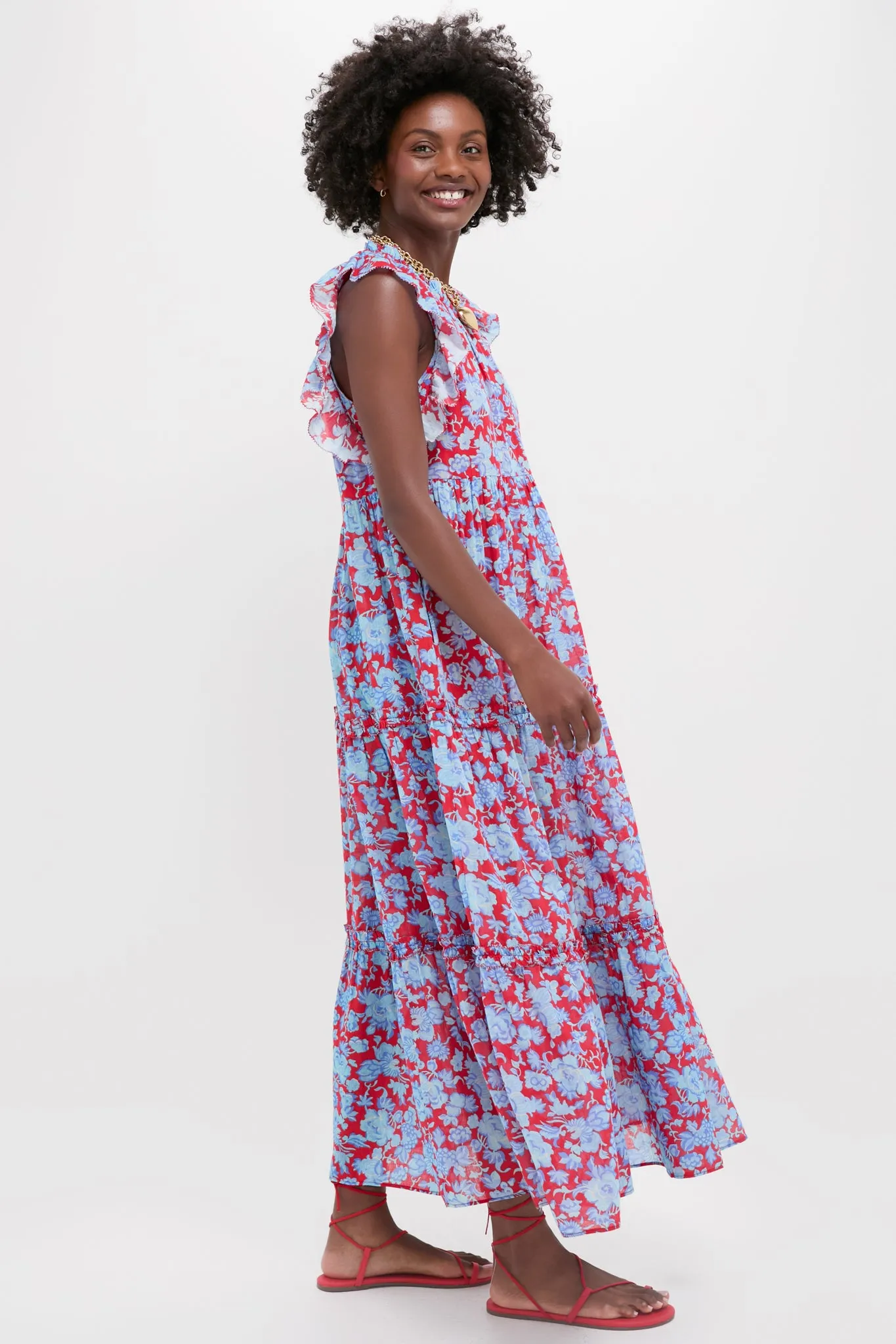 Paola Floral Print Poppy Maxi Dress sold by Tuckernuck product image thumbnail 3