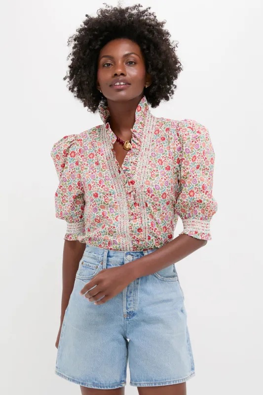 D'Anjo Liberty Print Zuri Short Sleeve Top sold by Tuckernuck