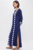 Navy Embroidered Caftan sold by Tuckernuck