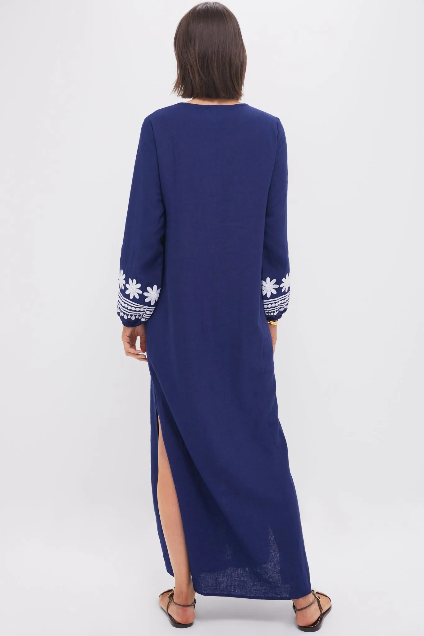 Navy Embroidered Caftan sold by Tuckernuck product image thumbnail 4