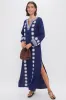 Navy Embroidered Caftan sold by Tuckernuck