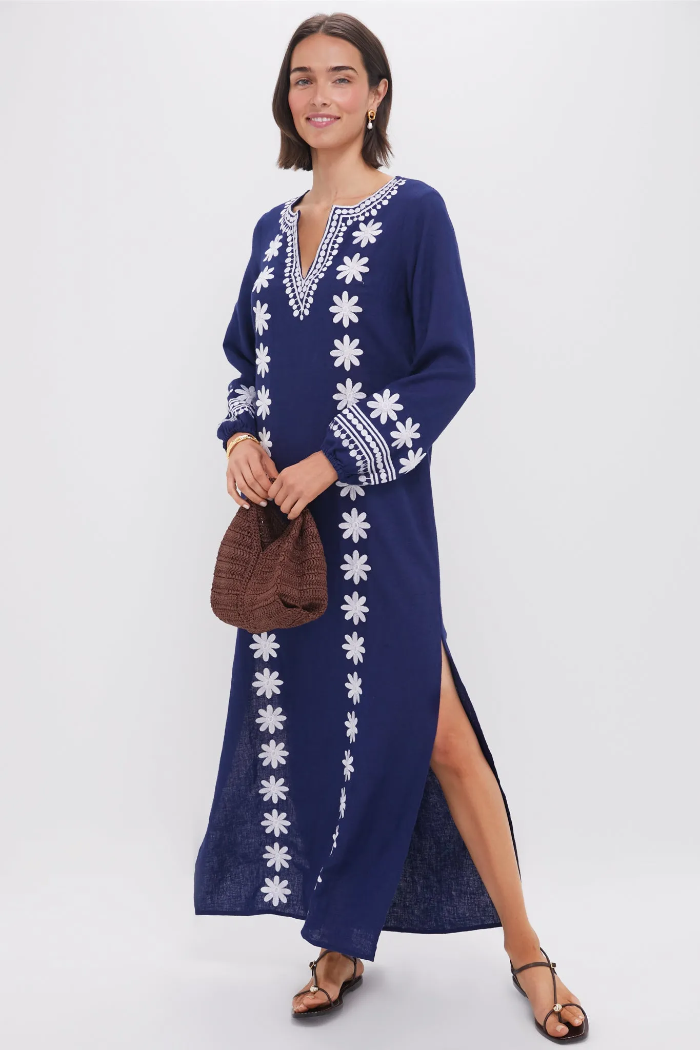Navy Embroidered Caftan sold by Tuckernuck product image thumbnail 2