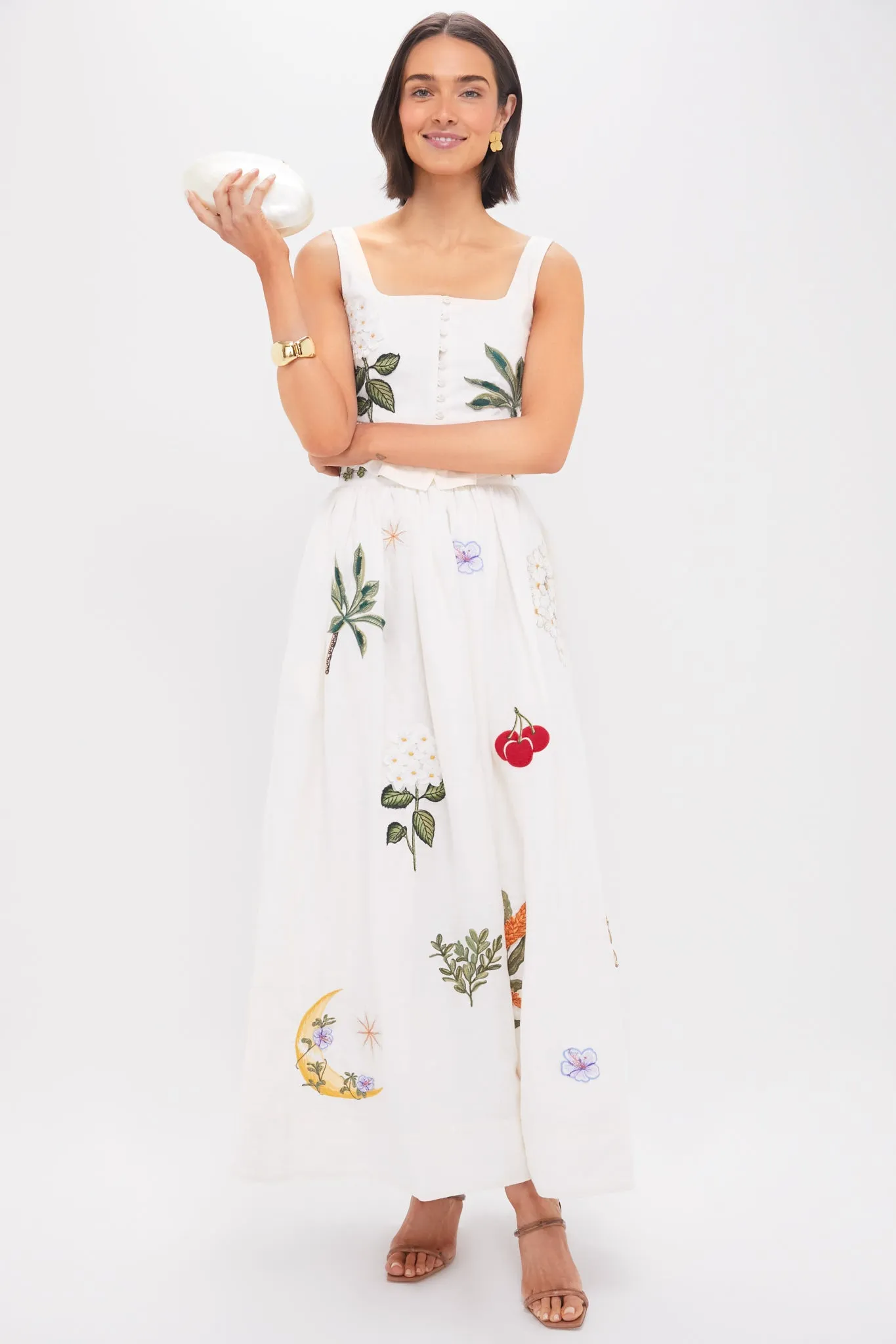 Wild Tangelo Embroidered Applique Maxi Skirt sold by Tuckernuck product image thumbnail 2