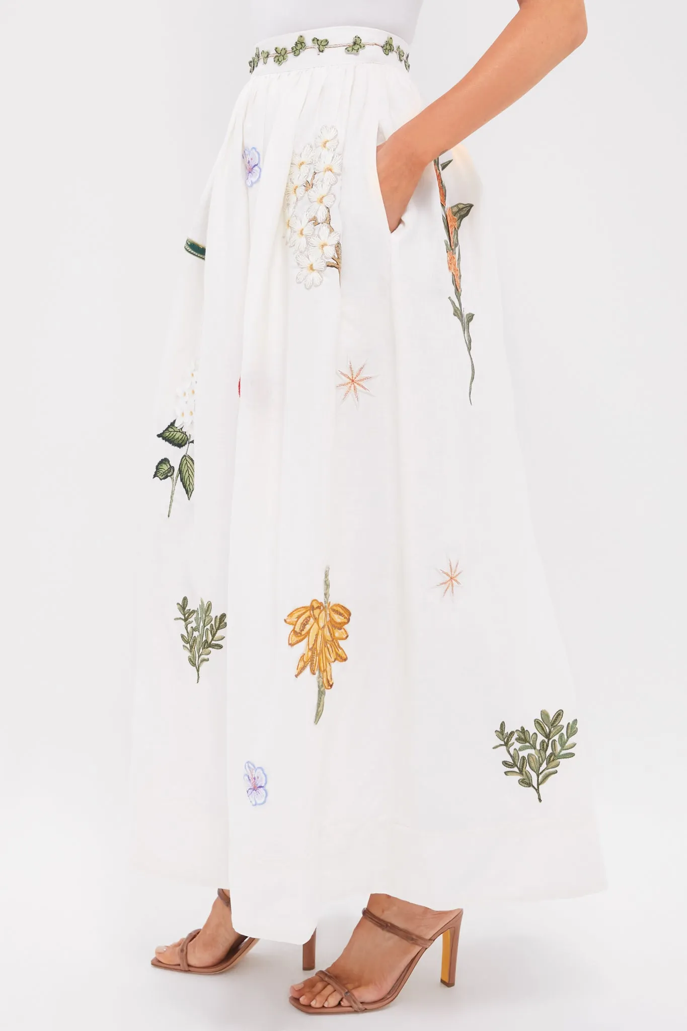 Wild Tangelo Embroidered Applique Maxi Skirt sold by Tuckernuck product image thumbnail 3