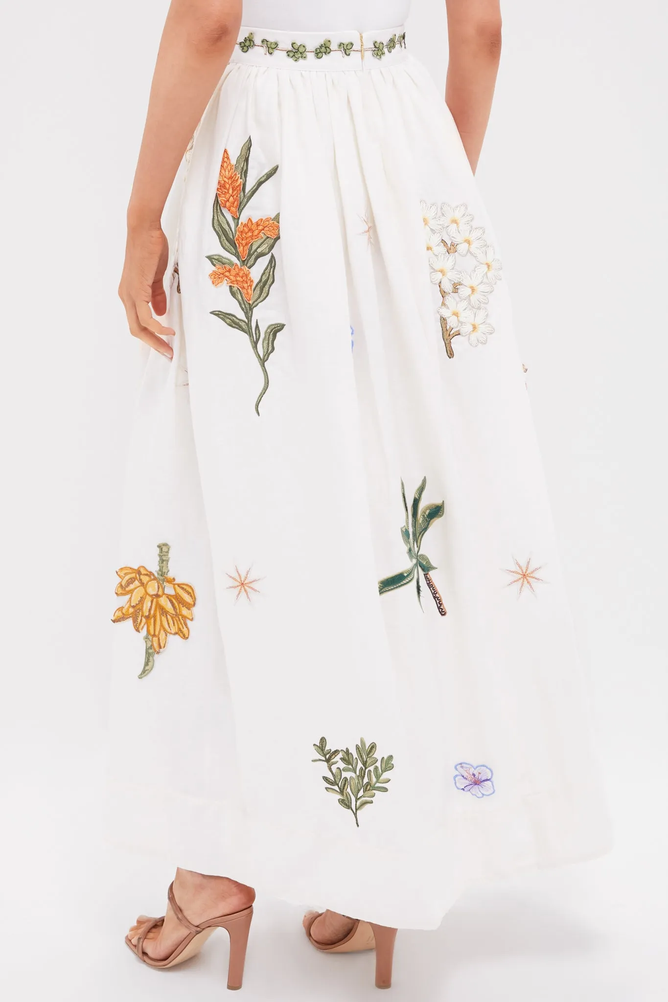 Wild Tangelo Embroidered Applique Maxi Skirt sold by Tuckernuck product image thumbnail 4