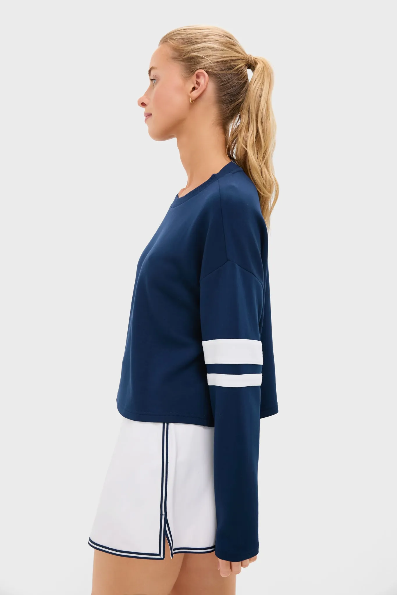 Navy Varsity Matilda Pullover sold by Tuckernuck product image thumbnail 3