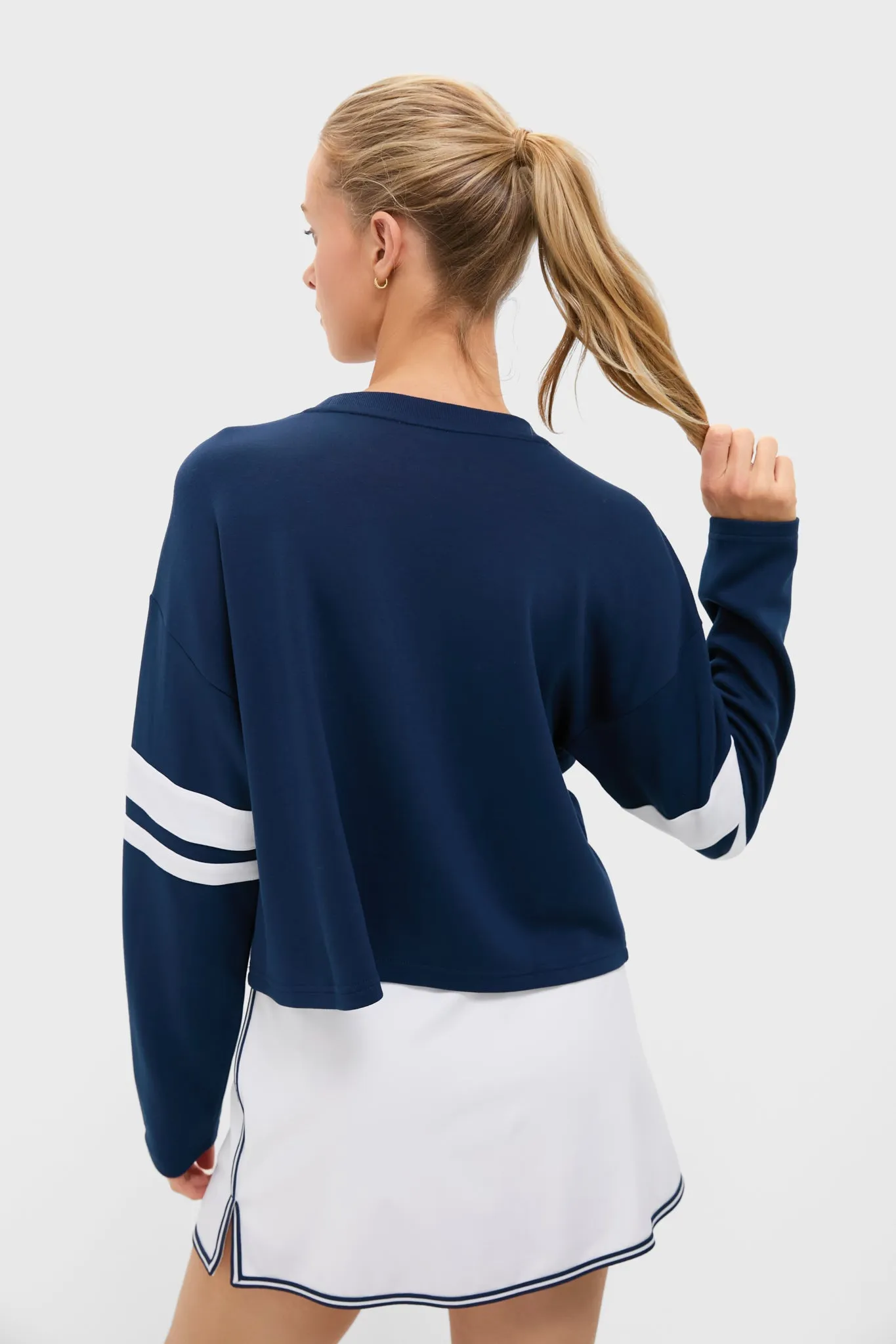 Navy Varsity Matilda Pullover sold by Tuckernuck product image thumbnail 4