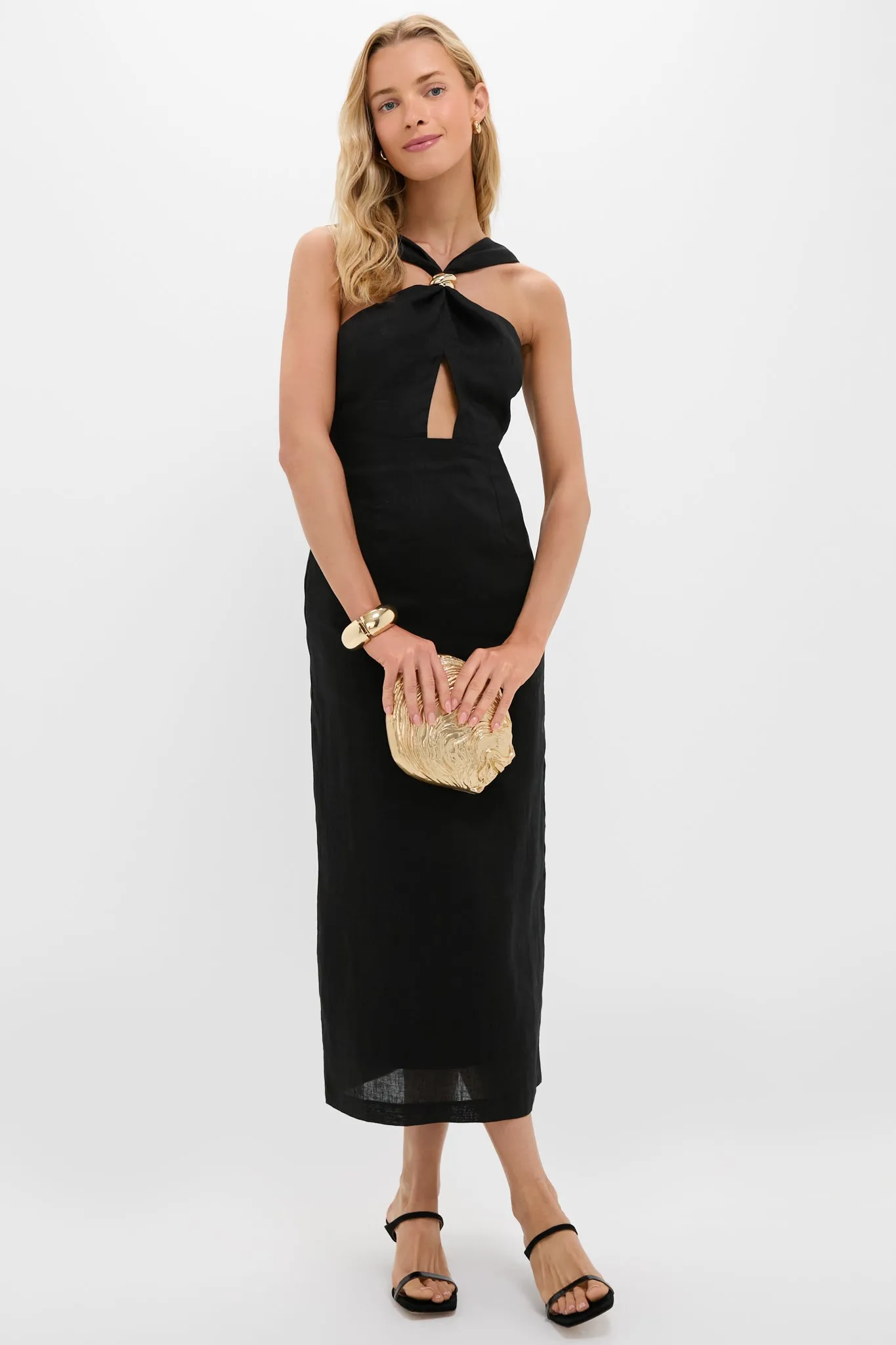 Black Linen Francis Maxi Dress sold by Tuckernuck product image thumbnail 3