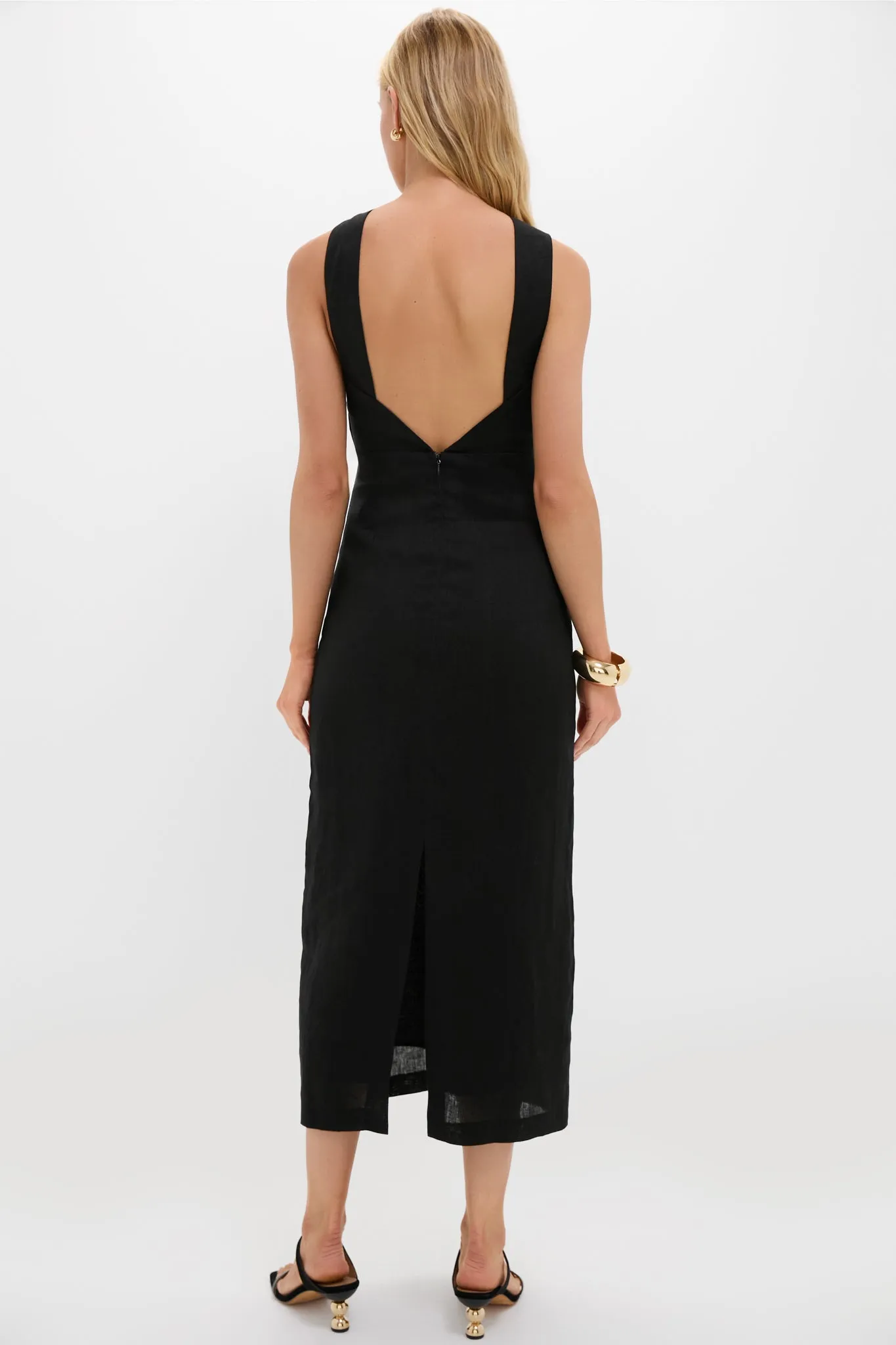Black Linen Francis Maxi Dress sold by Tuckernuck product image thumbnail 5