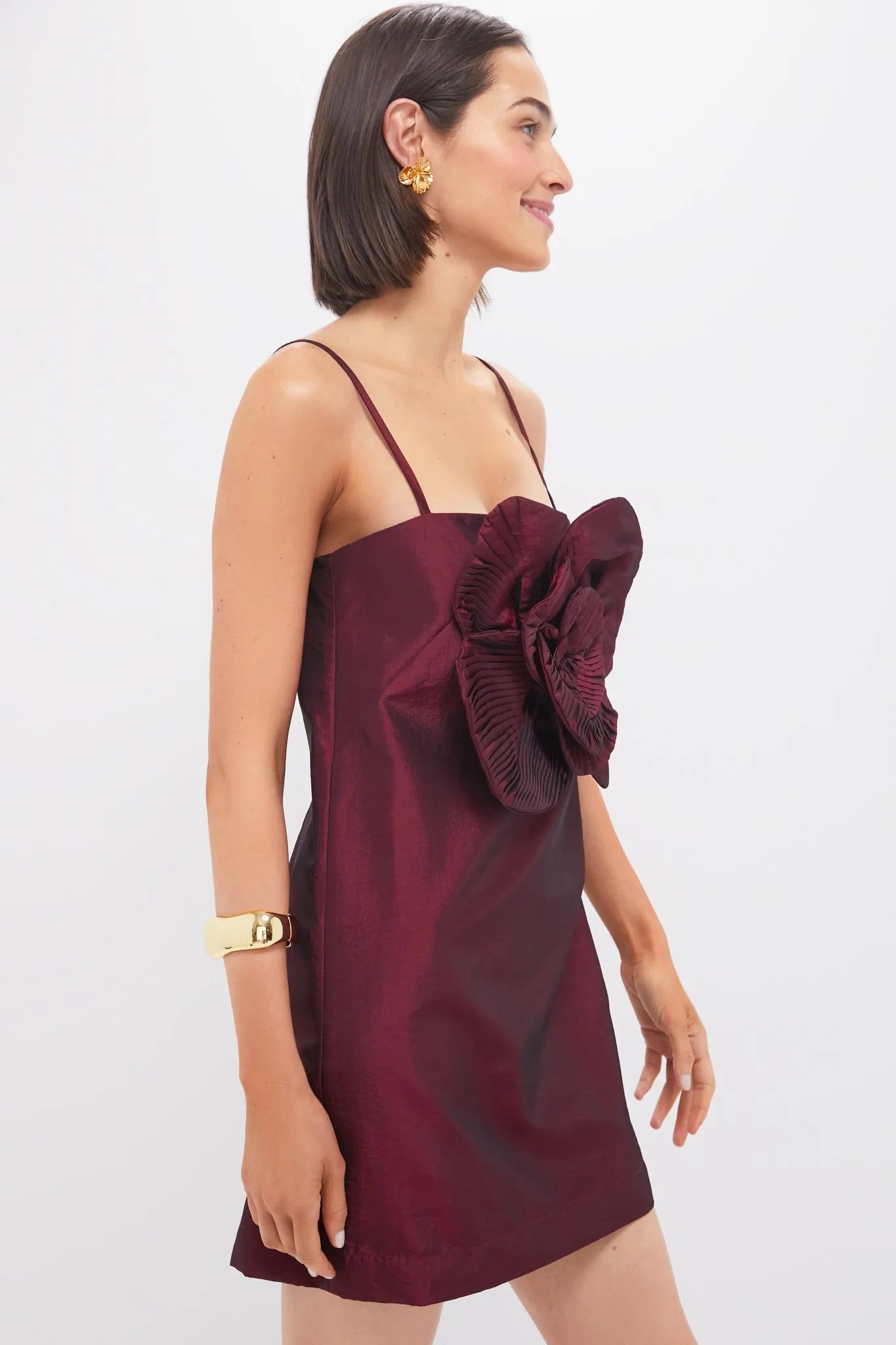 Burgundy Noche de Ti Embellished Mini Dress sold by Tuckernuck product image thumbnail 3