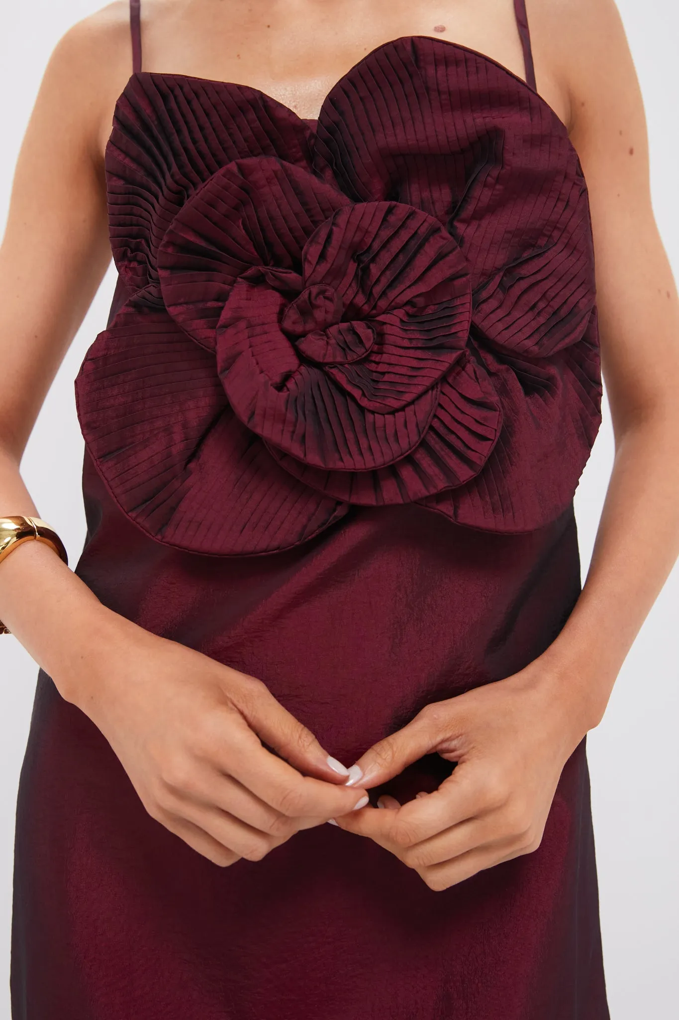 Burgundy Noche de Ti Embellished Mini Dress sold by Tuckernuck product image thumbnail 5