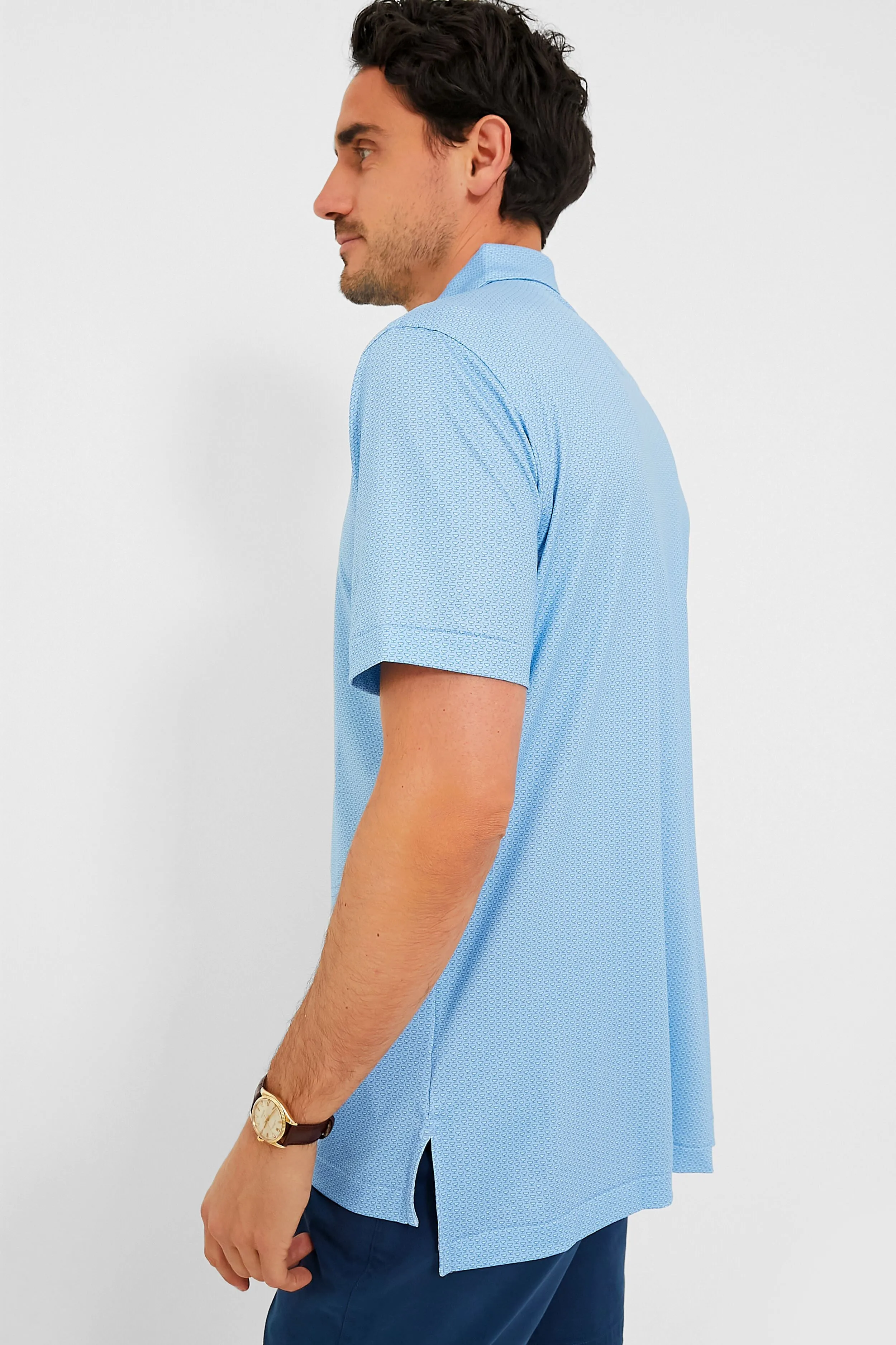 Cottage Blue I'll Have it Neat Performance Jersey Polo sold by Tuckernuck product image thumbnail 4