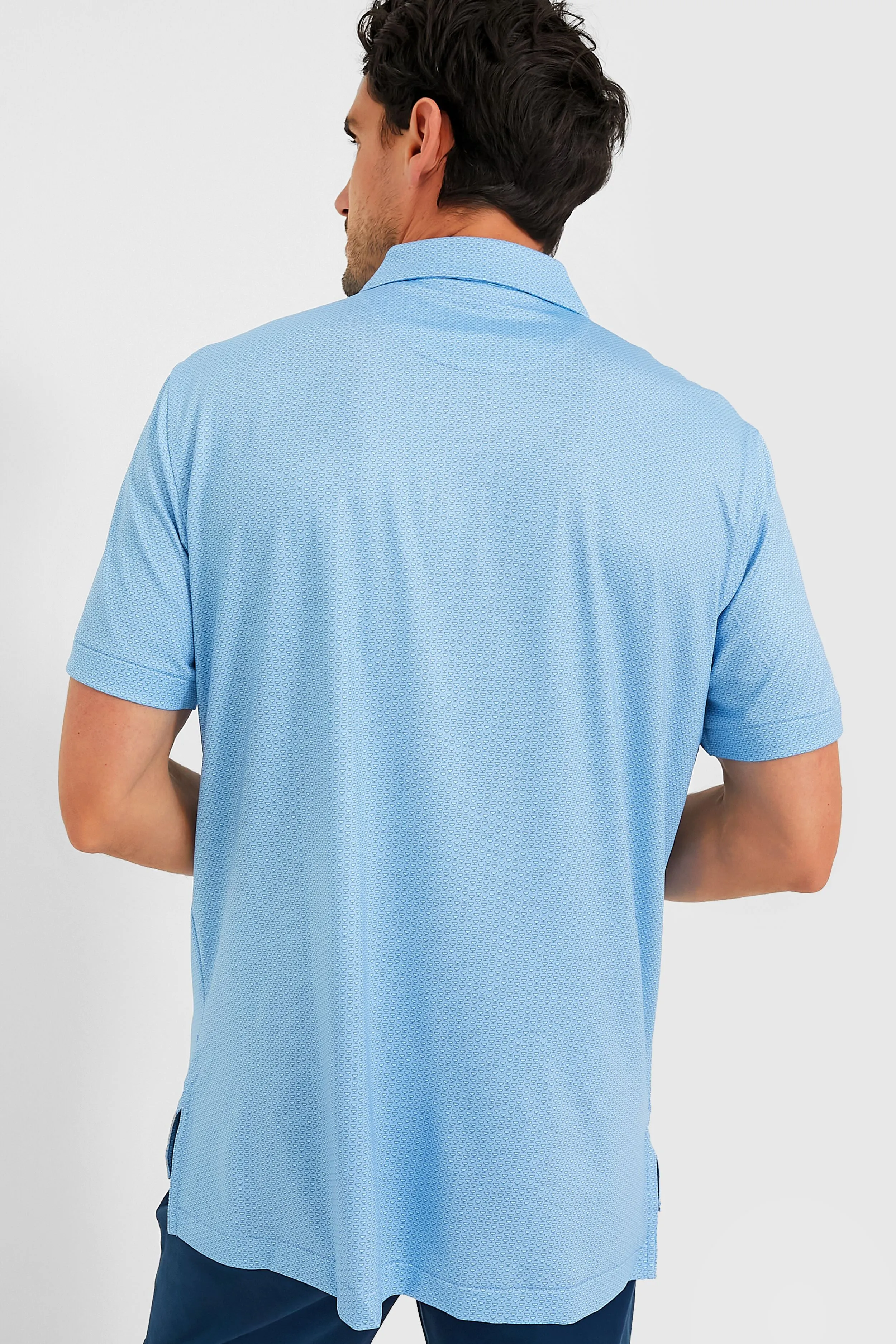 Cottage Blue I'll Have it Neat Performance Jersey Polo sold by Tuckernuck product image thumbnail 5