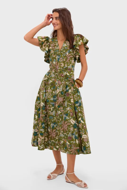 Lichen Darya Drop Waist Midi Dress sold by Tuckernuck