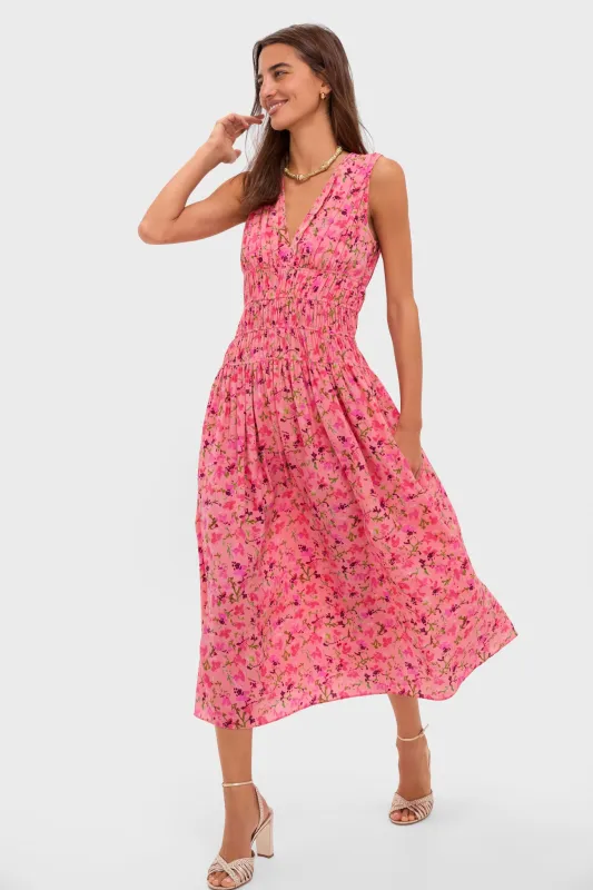 Peony Sylvie Sleeveless V-Neck Midi Dress sold by Tuckernuck