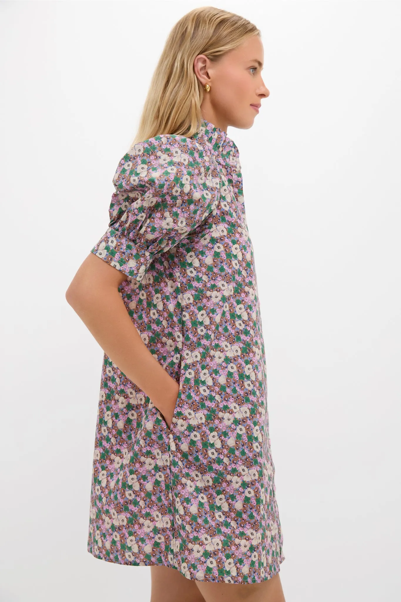 Purple Multi Floral Louisa Mini Dress sold by Tuckernuck product image thumbnail 4