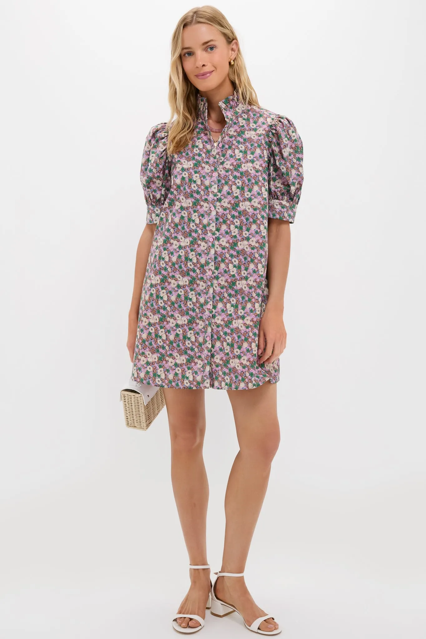 Purple Multi Floral Louisa Mini Dress sold by Tuckernuck product image thumbnail 3