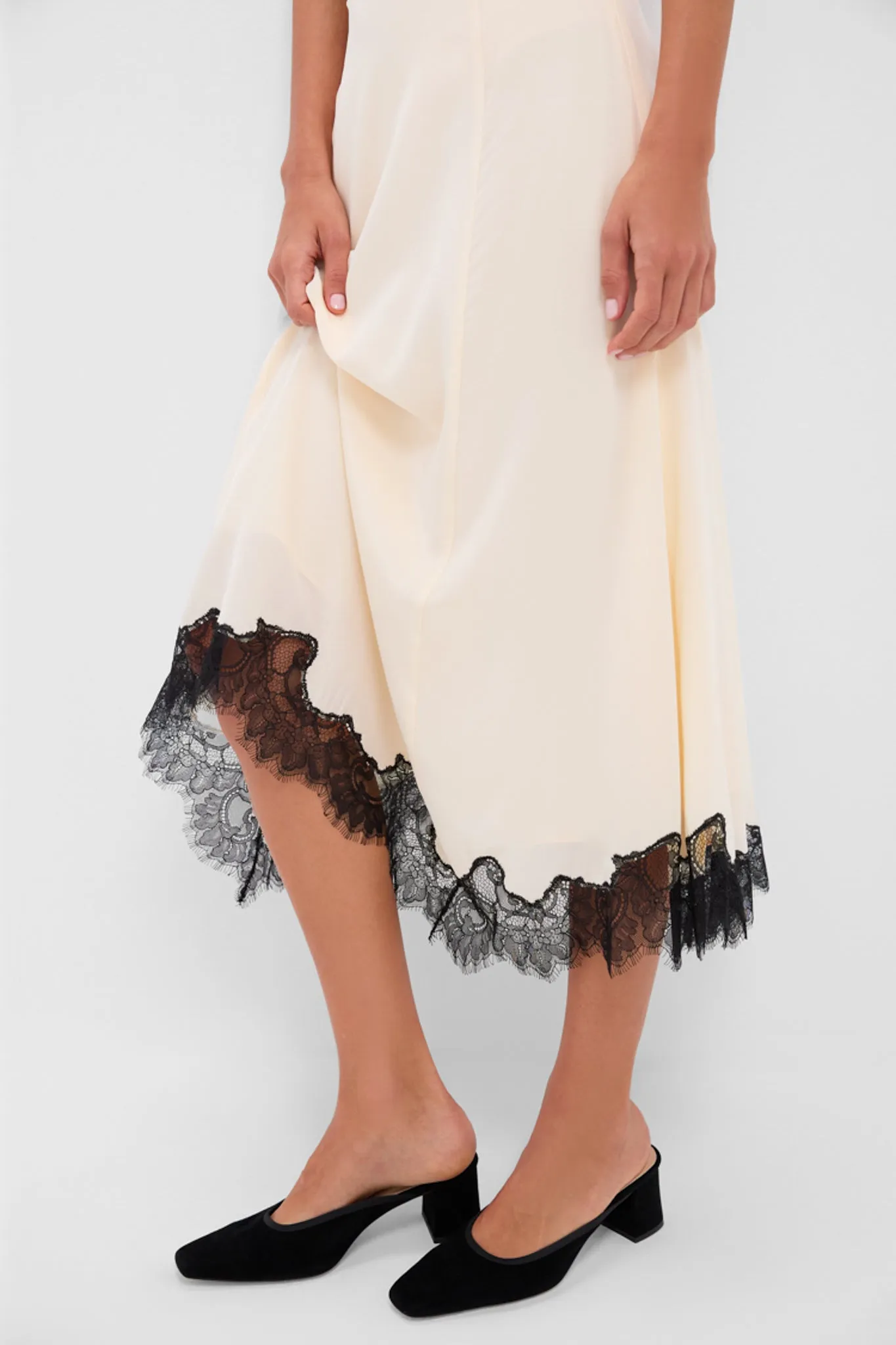 Creme Rosine High Waisted Asymmetrical Skirt sold by Tuckernuck product image thumbnail 5