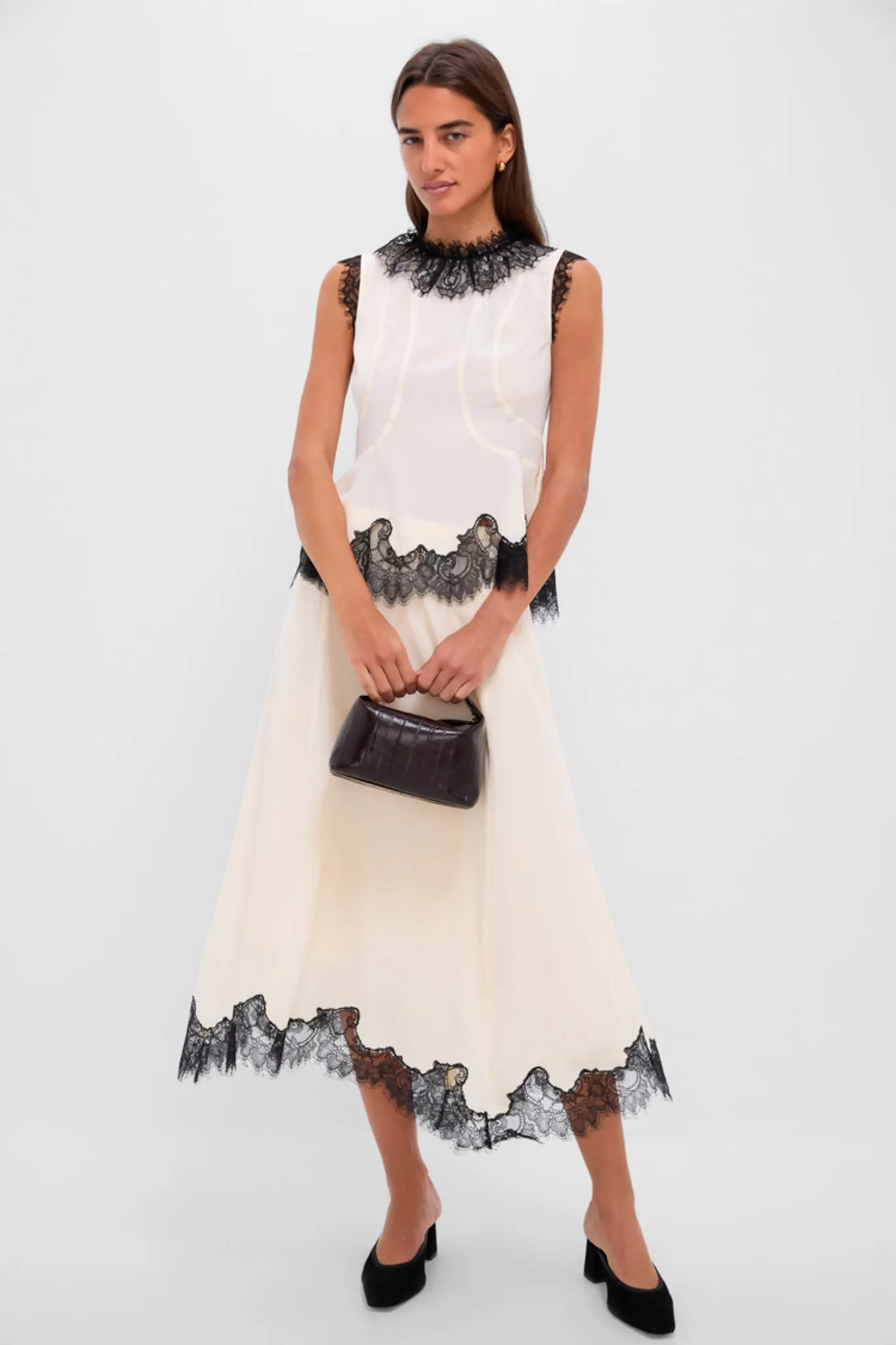 Creme Rosine High Waisted Asymmetrical Skirt sold by Tuckernuck product image thumbnail 2