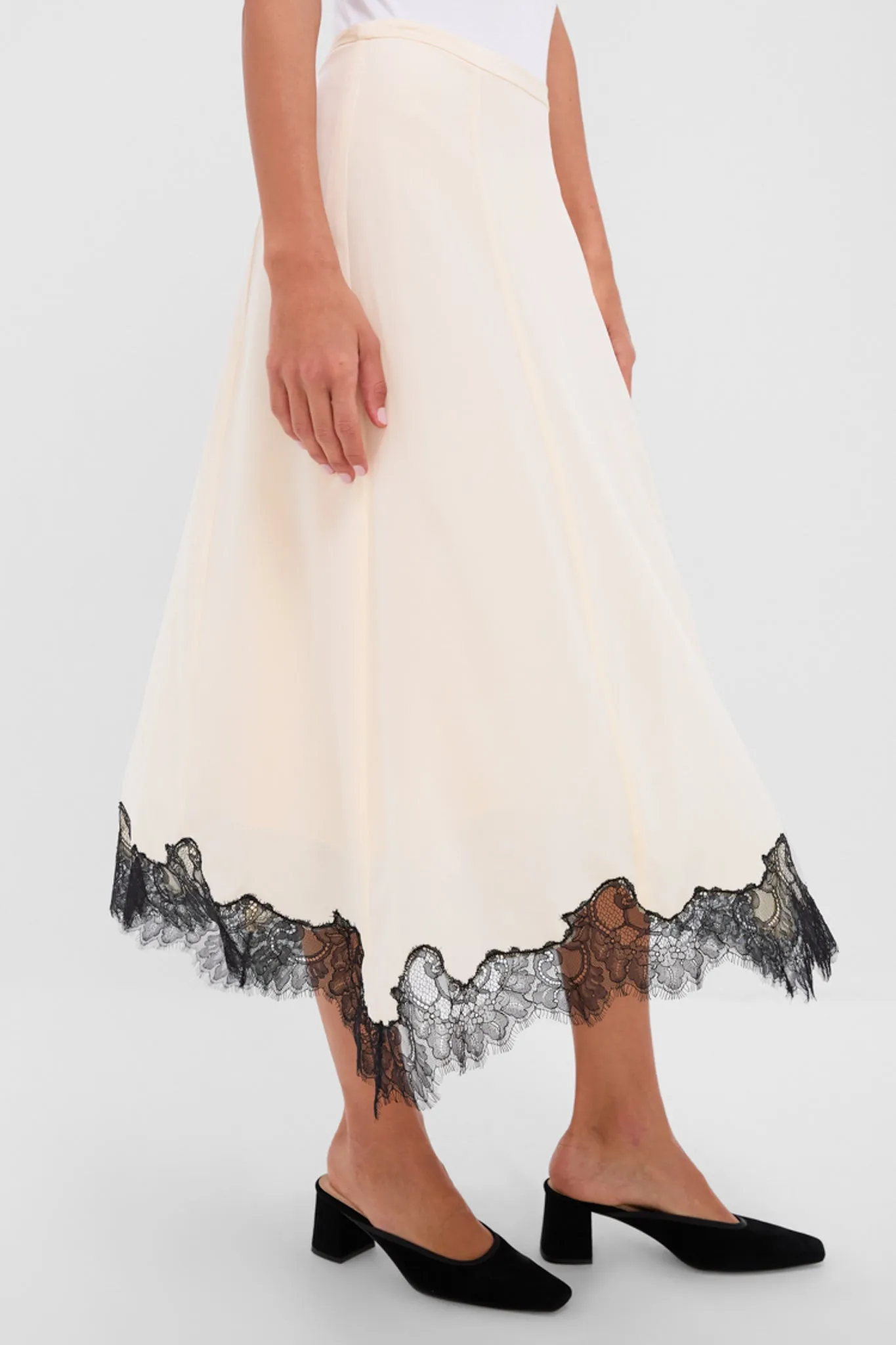 Creme Rosine High Waisted Asymmetrical Skirt sold by Tuckernuck product image thumbnail 3