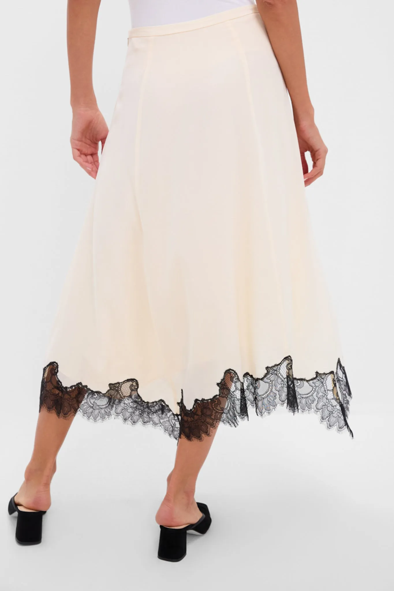 Creme Rosine High Waisted Asymmetrical Skirt sold by Tuckernuck product image thumbnail 4