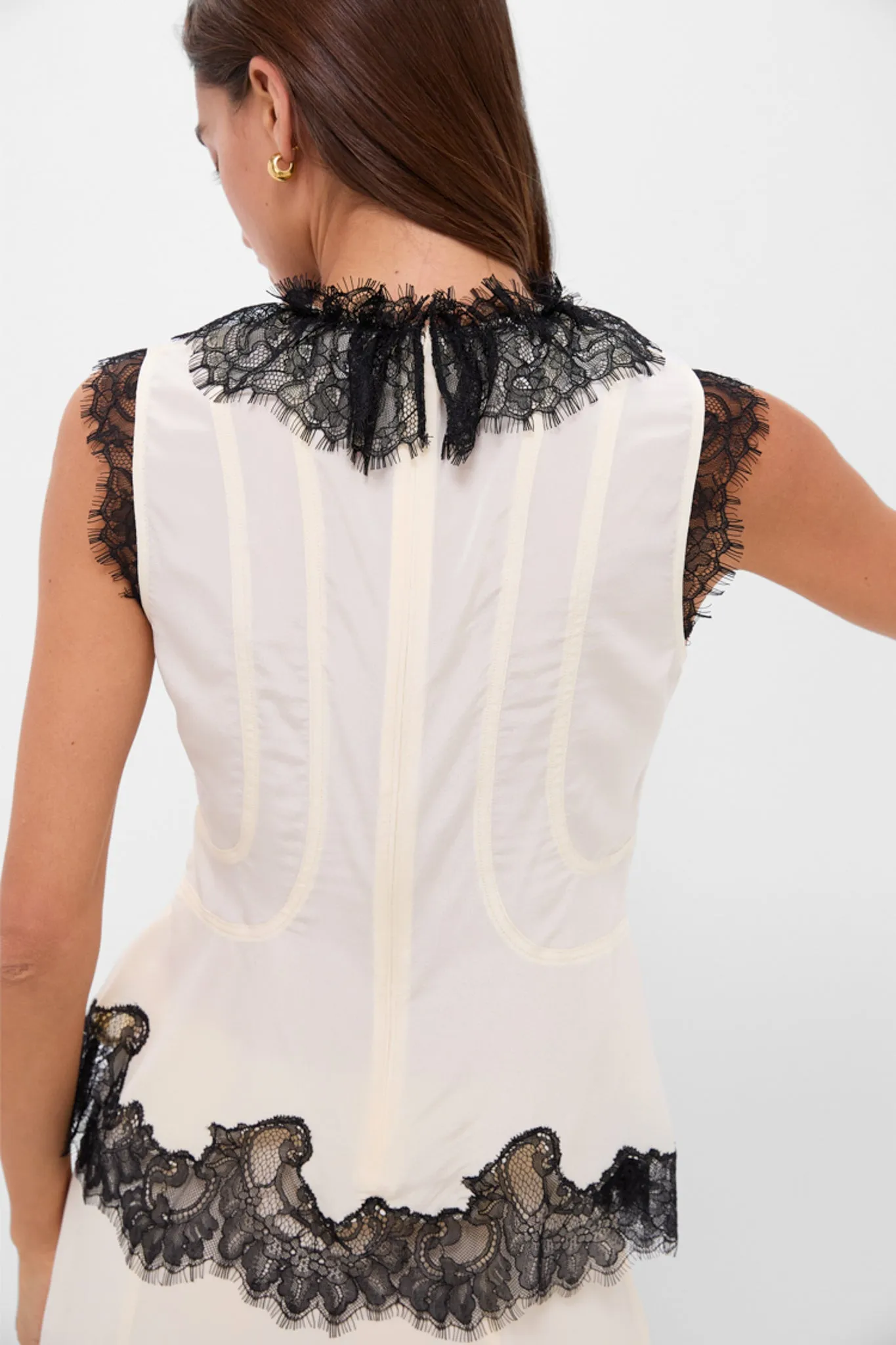 Creme Bette Cape Sleeve Top sold by Tuckernuck product image thumbnail 4