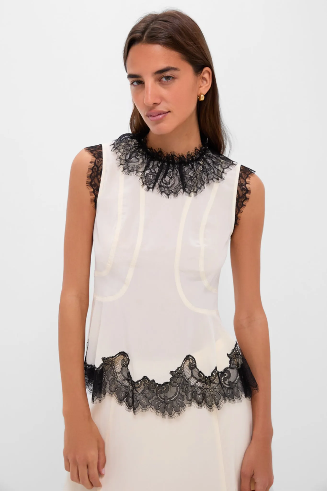 Creme Bette Cape Sleeve Top sold by Tuckernuck