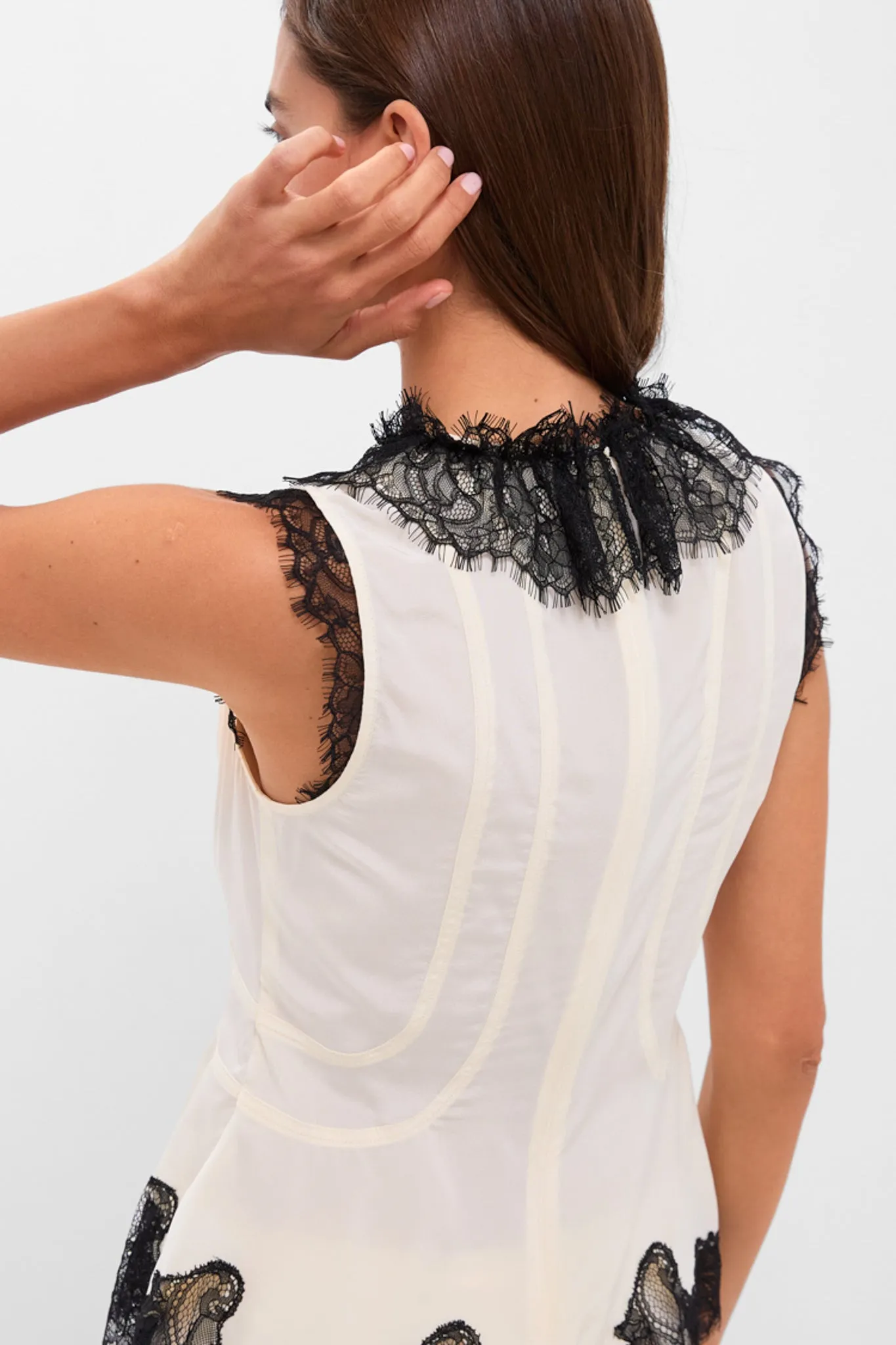 Creme Bette Cape Sleeve Top sold by Tuckernuck product image thumbnail 5