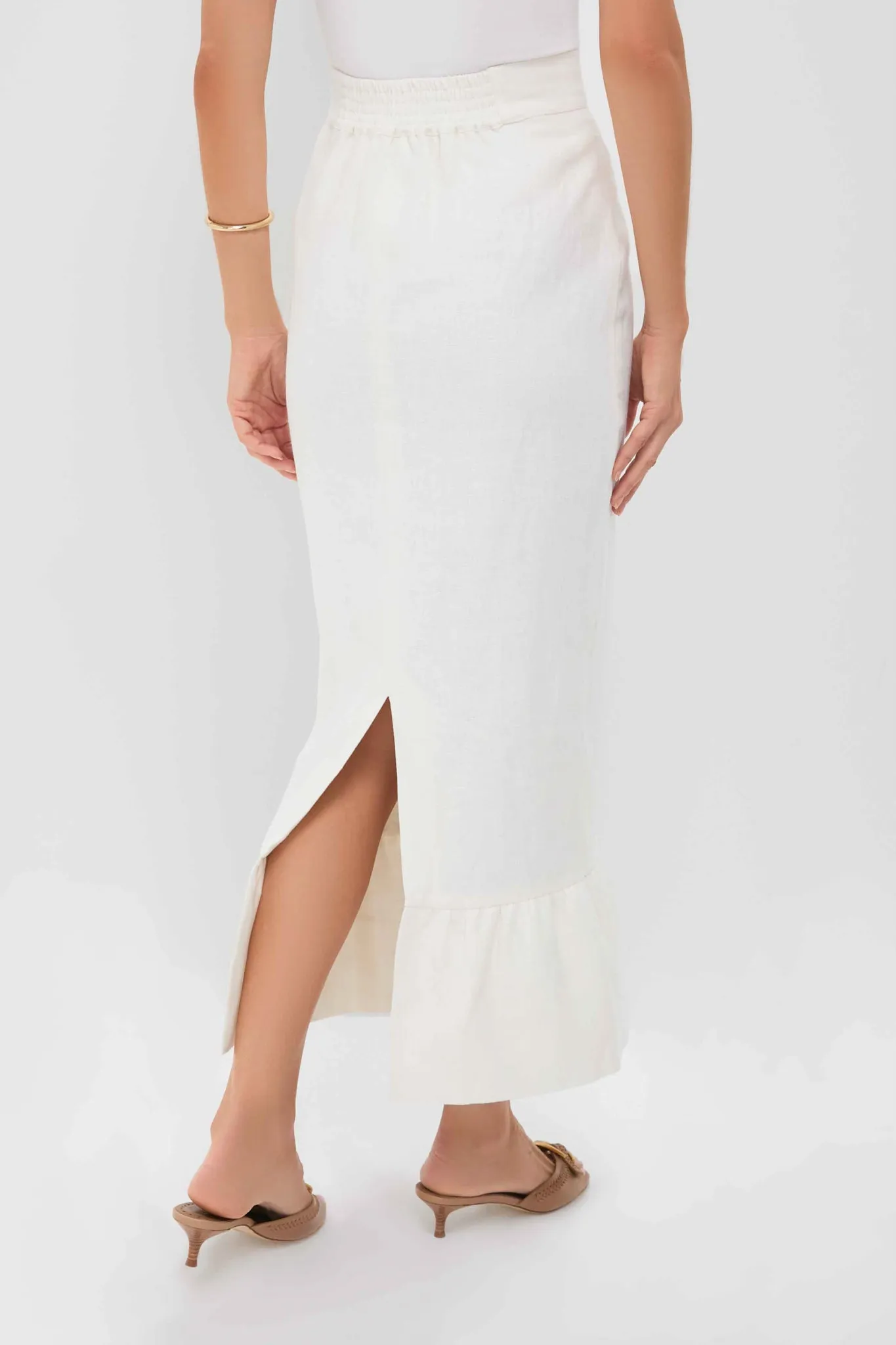 Cream Matilda Column Skirt sold by Tuckernuck product image thumbnail 4