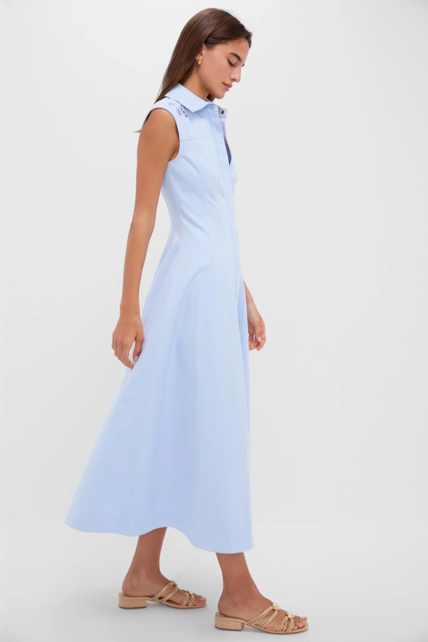 Mist Blue Franca Midi Dress sold by Tuckernuck product image thumbnail 3