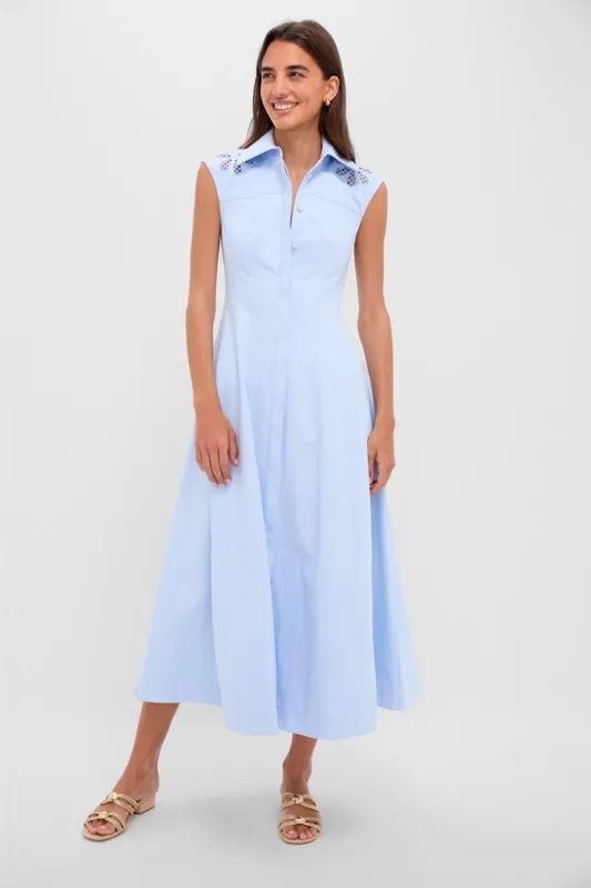 Mist Blue Franca Midi Dress sold by Tuckernuck