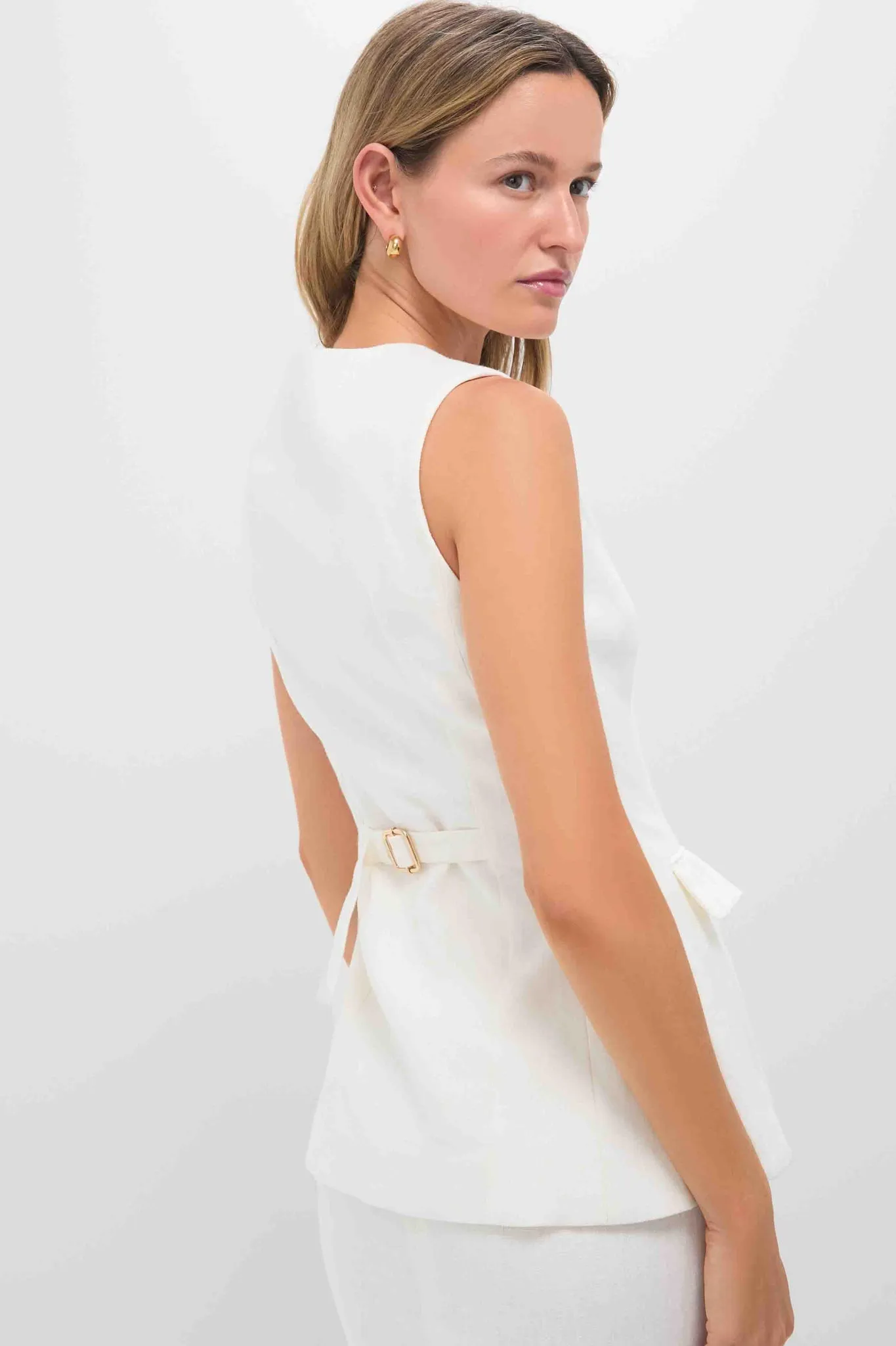 Cream Matilda Gilet sold by Tuckernuck product image thumbnail 4