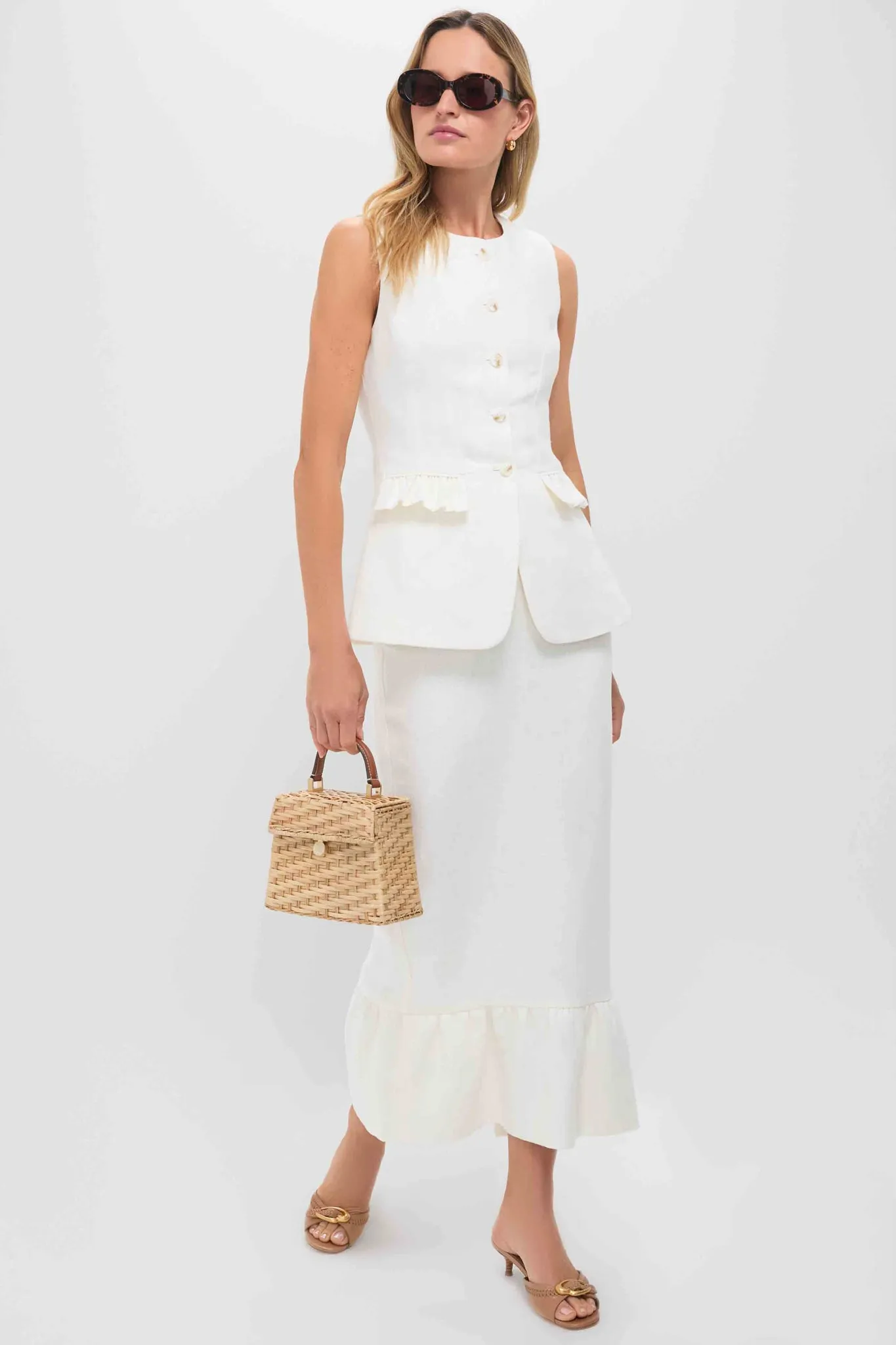 Cream Matilda Gilet sold by Tuckernuck product image thumbnail 2