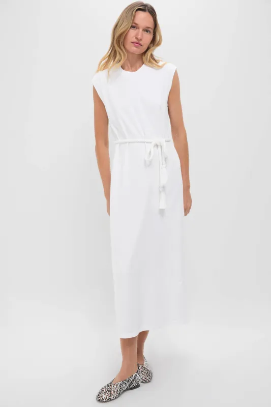 True White The Square Tee Dress made by THE GREAT.